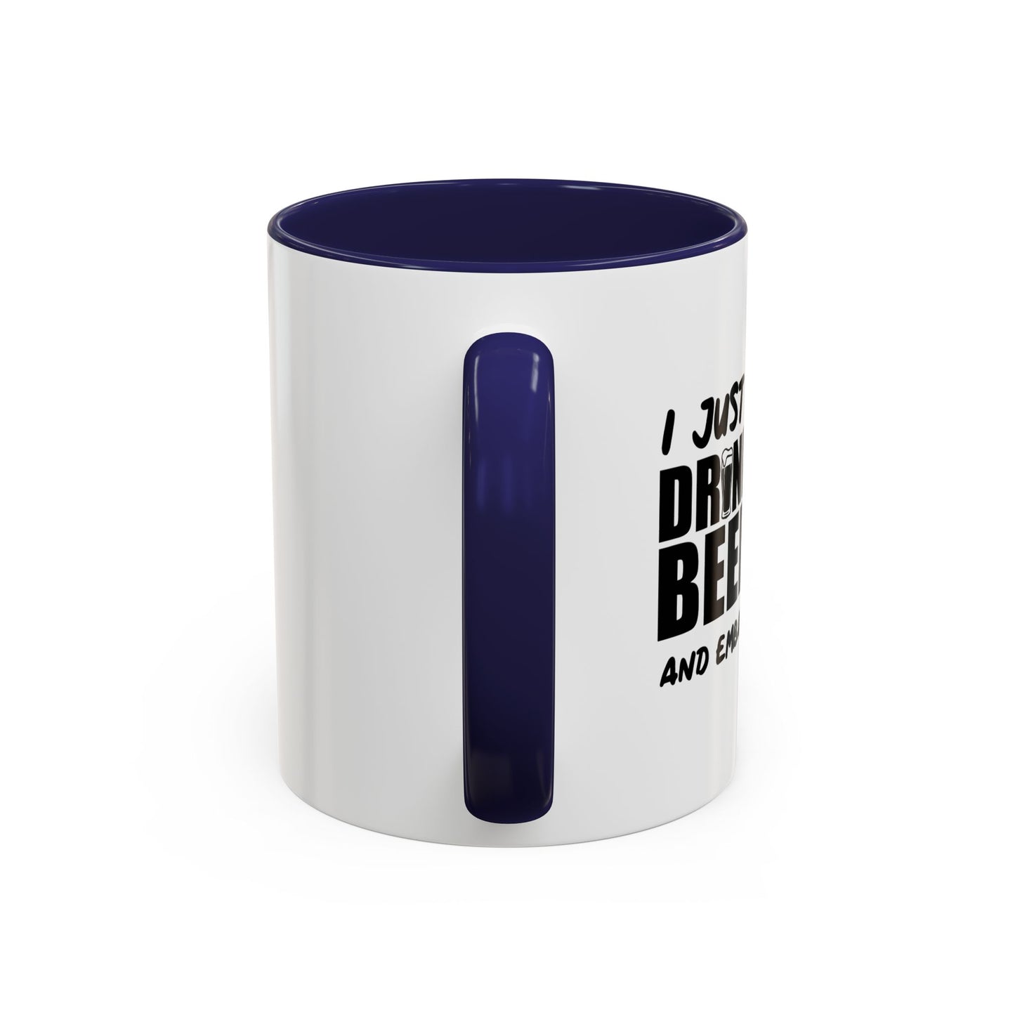 I JUSTWANT TO DRINK BEER & GOLF Accent BiColor Funny Sarcastic Mug