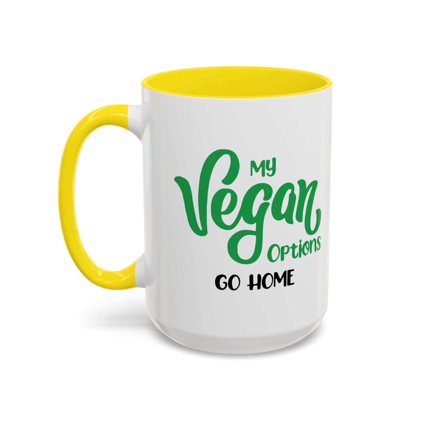 MY VEGAN OPTIONS Accent BiColor Funny Sarcastic Mug