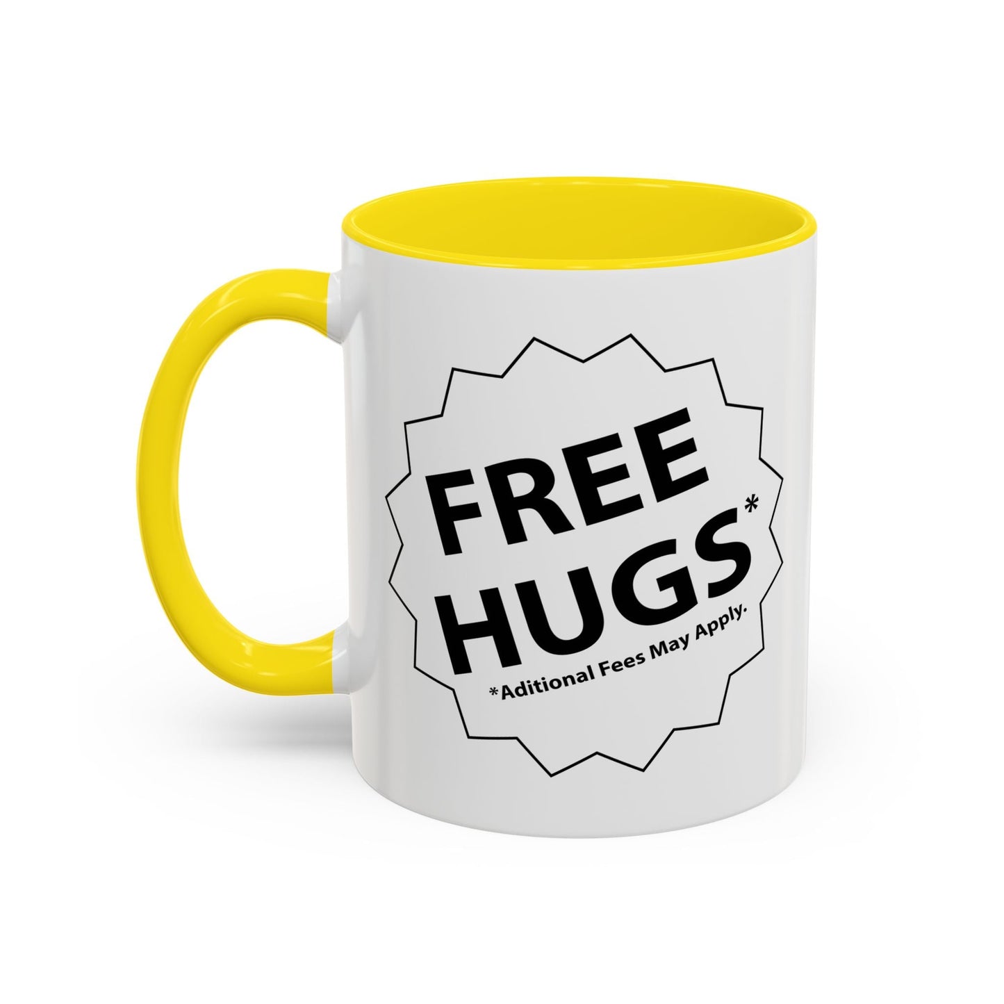 FREE HUGS Accent BiColor Funny Sarcastic Mug