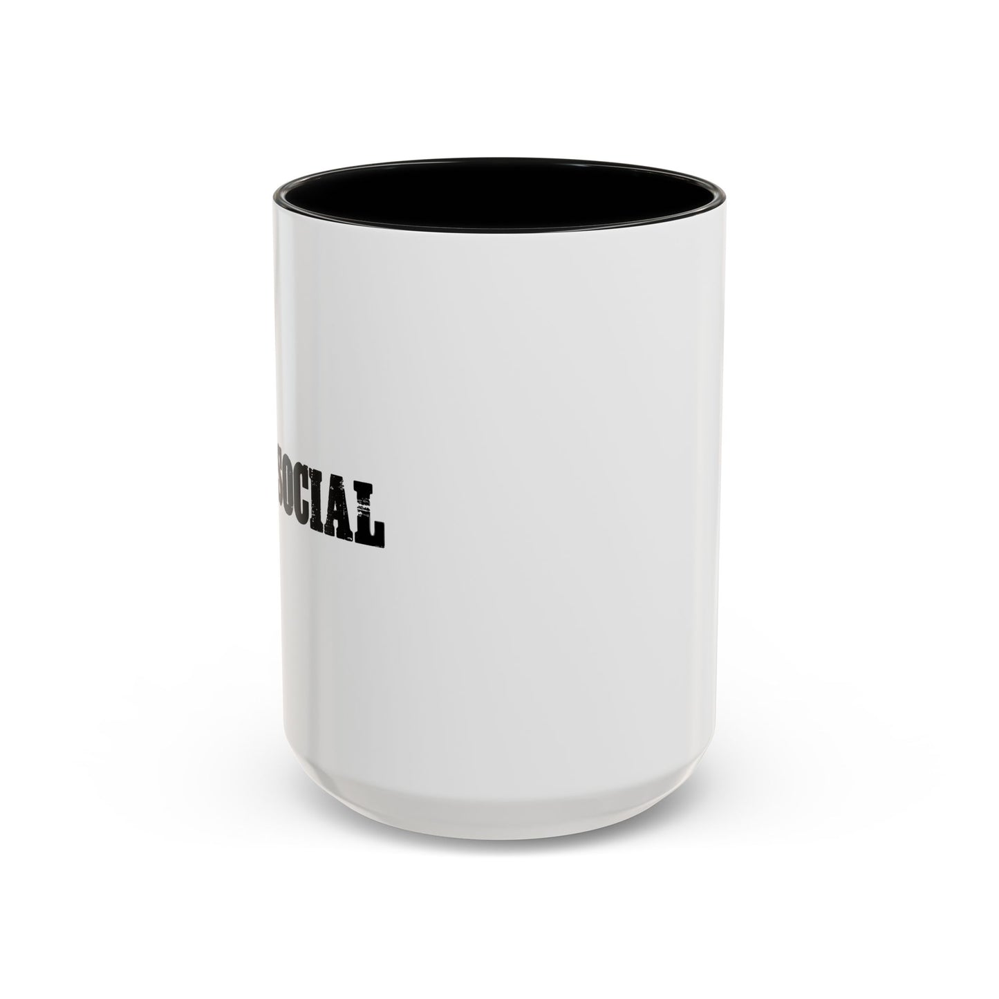 ANTI-SOCIAL Accent BiColor Funny Sarcastic Mug