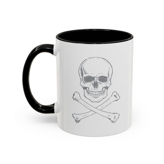 SKETCHY SKULL Accent BiColor Funny Sarcastic Mug