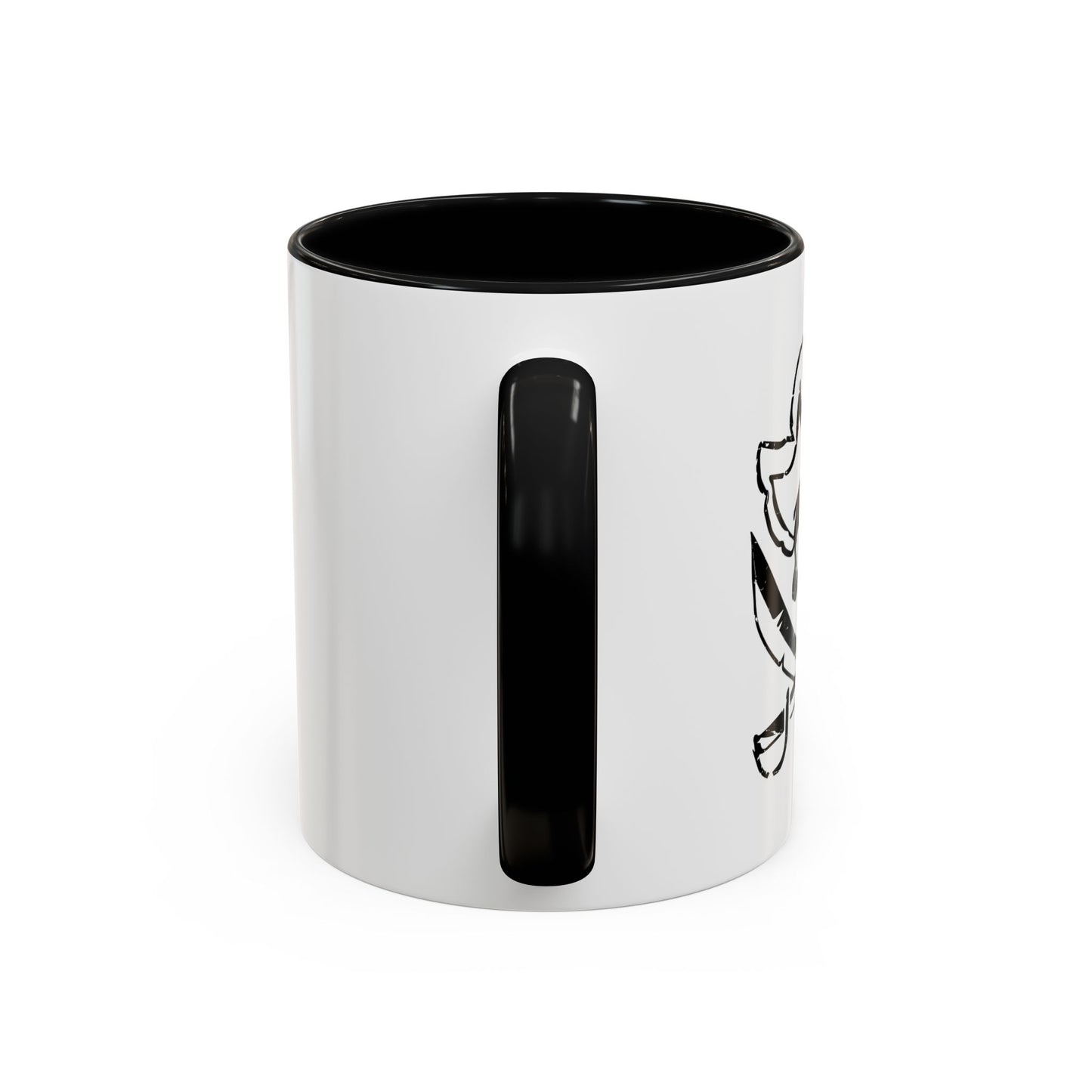 SCARED SKULL Accent BiColor Funny Sarcastic Mug