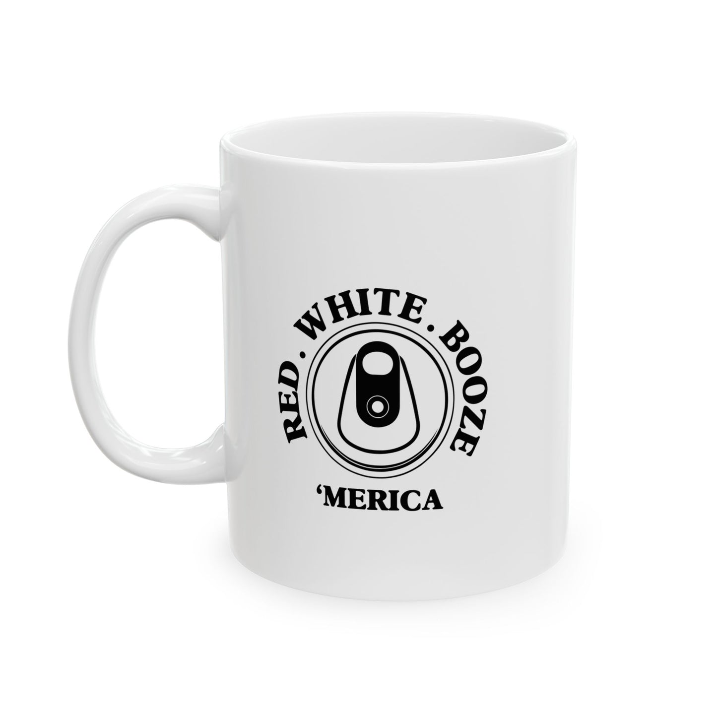 RED WHITE BOOZE MERICA FUNNY SARCASTIC MUG