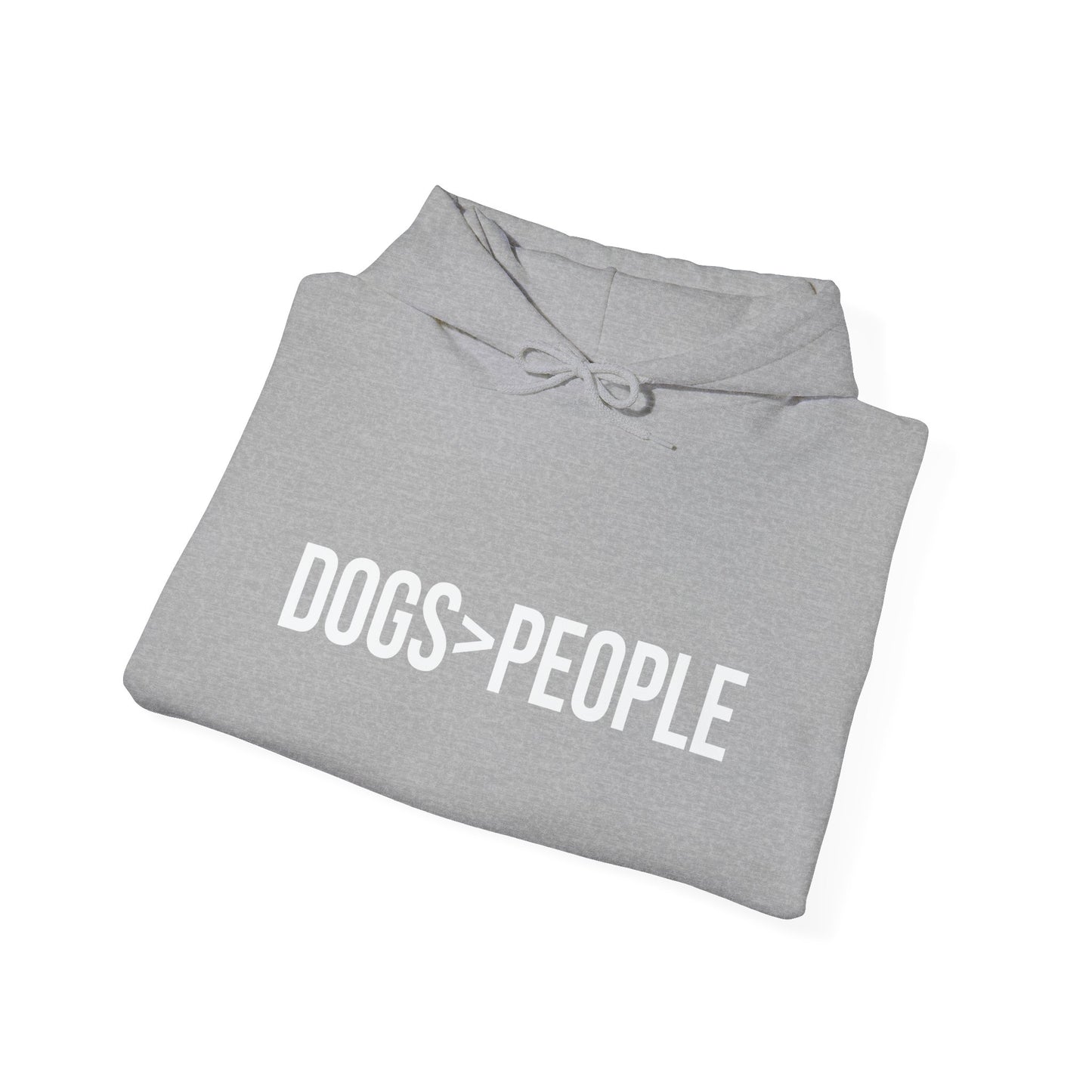 DOGS>PEOPLE - Premium Unisex Funny Sarcastic Black Hoodie Sweatshirt