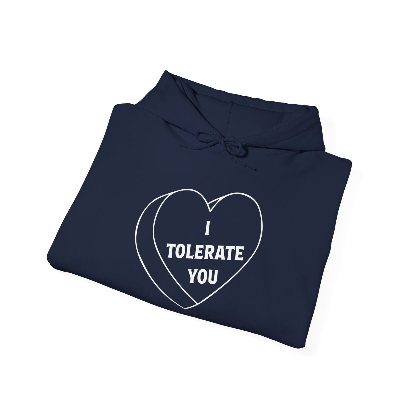 I TOLERATE YOU - Premium Unisex Funny Sarcastic Black Hoodie Sweatshirt