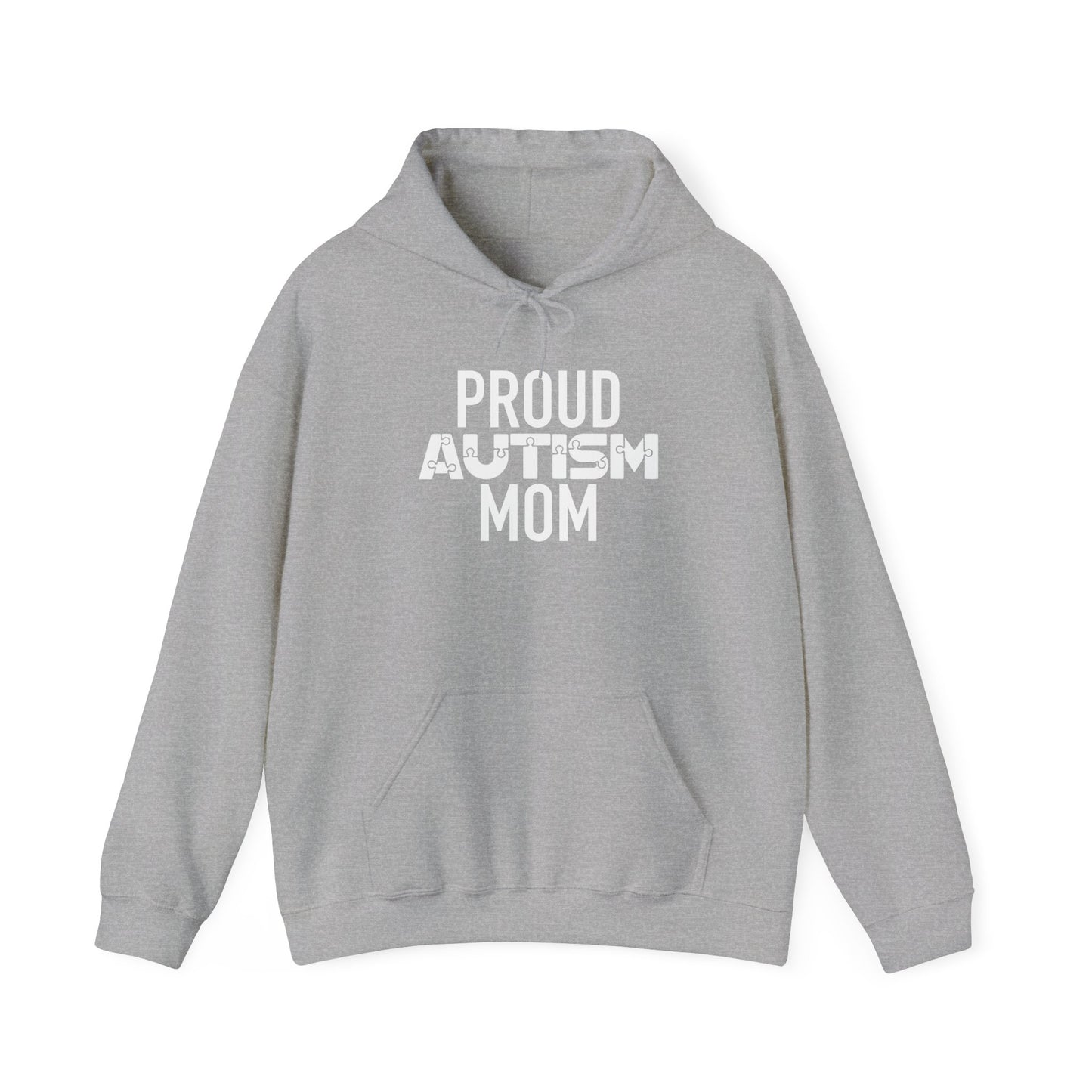 PROUD AUTISM MOM - Premium Unisex Funny Sarcastic Black Hoodie Sweatshirt