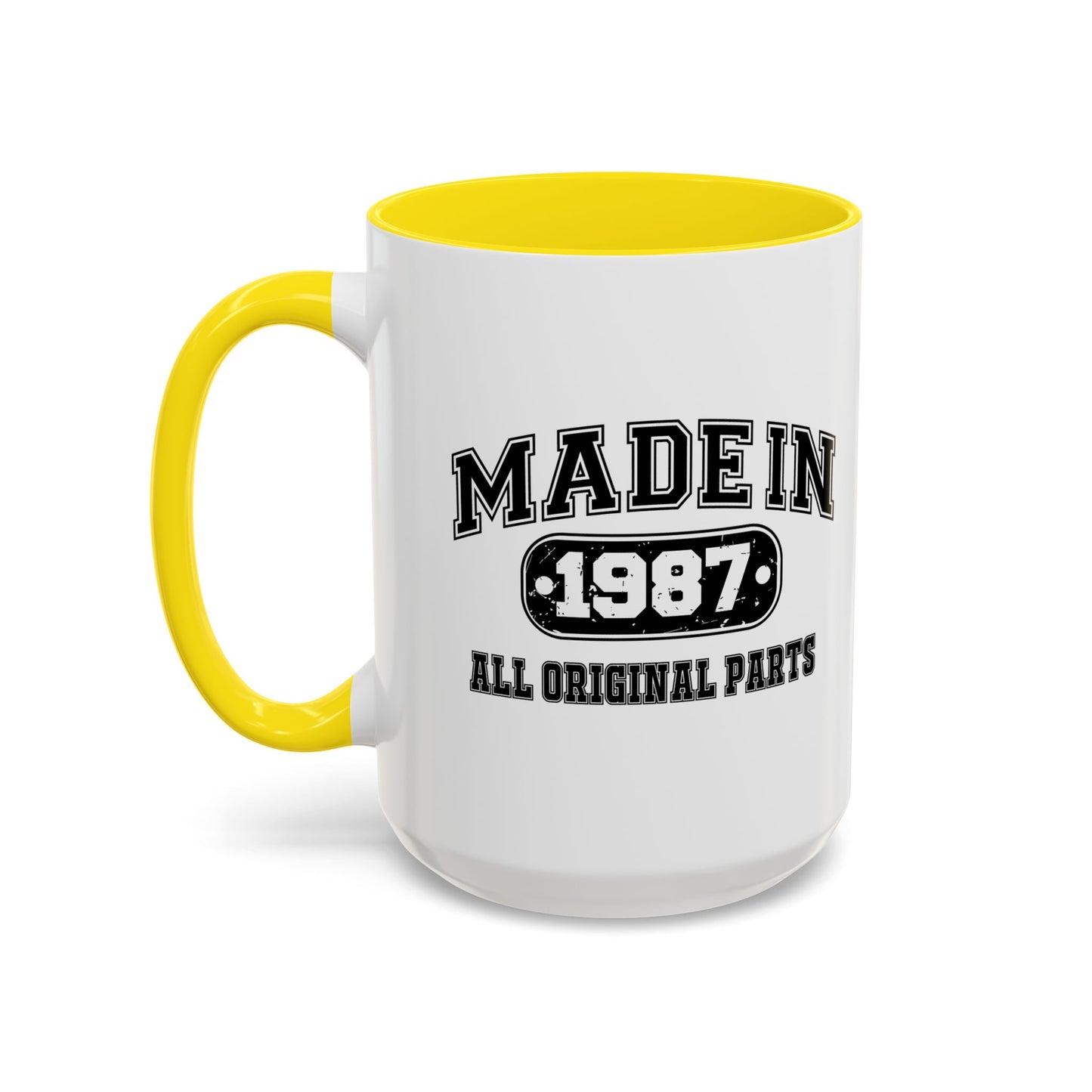 MADE IN 1987 Accent BiColor Funny Sarcastic Mug