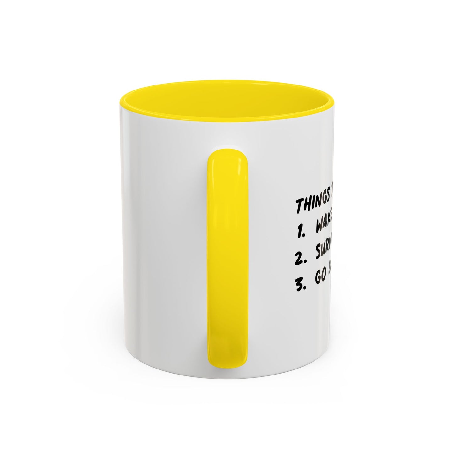 THINGS TO DO TODAY Accent BiColor Funny Sarcastic Mug