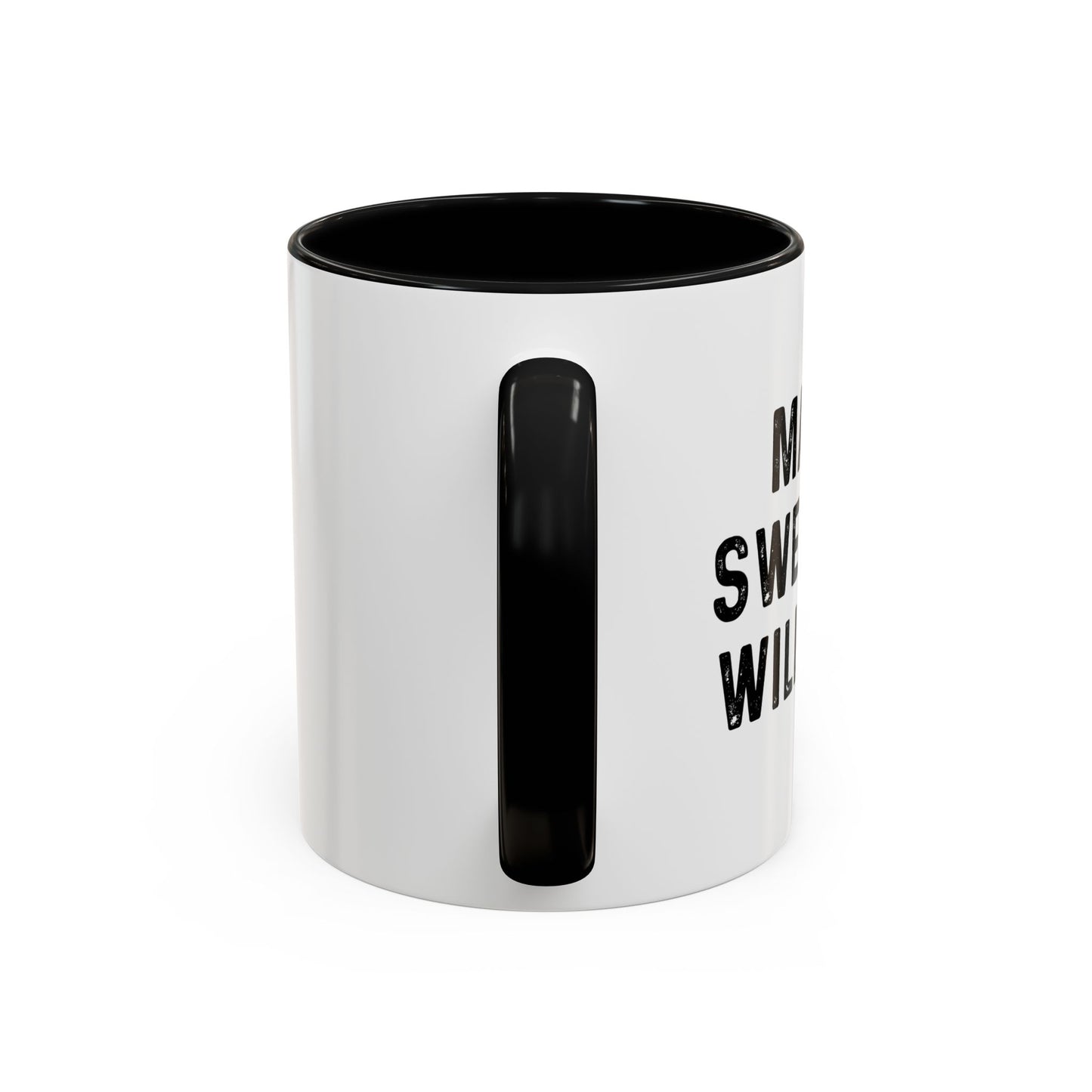 MAYBE SWEARING WILL HELP Accent BiColor Funny Sarcastic Mug