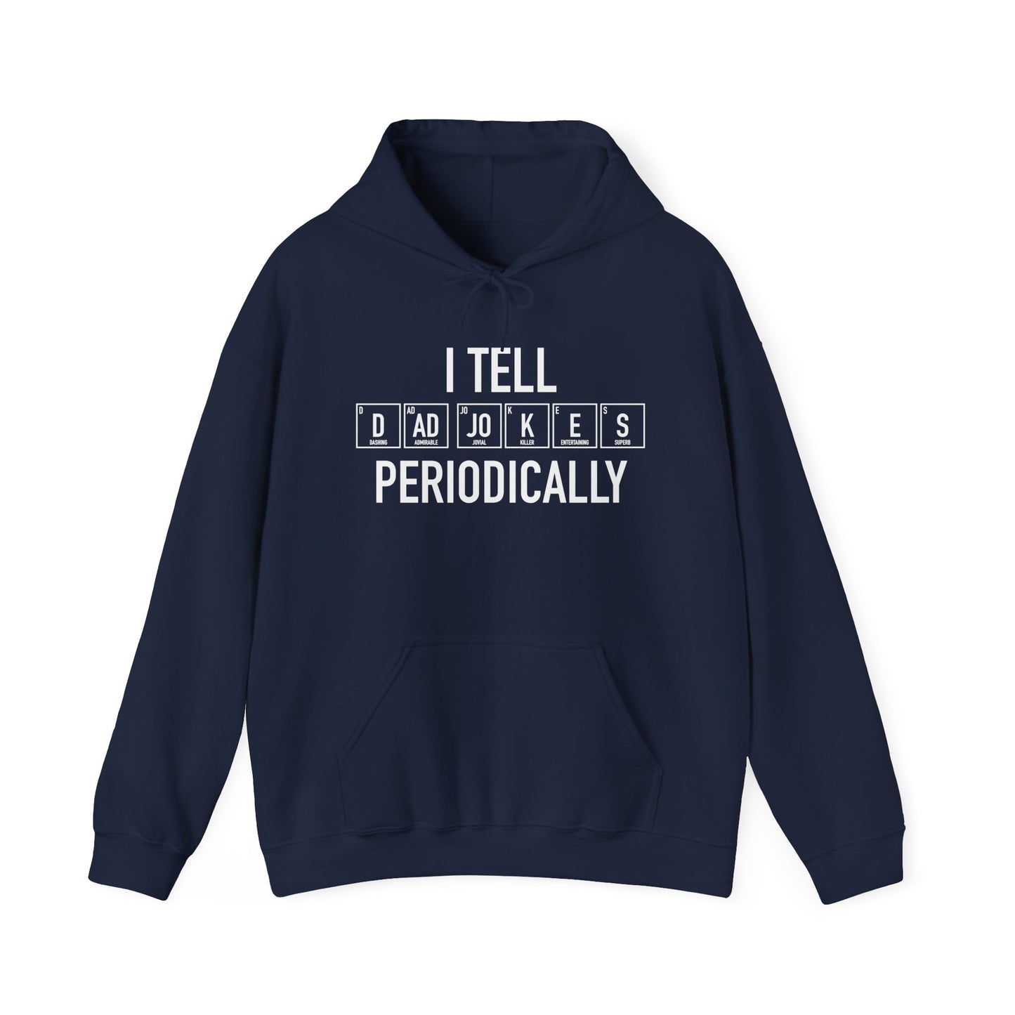 DAD JOKES PERIODICALLY - Premium Unisex Funny Sarcastic Black Hoodie Sweatshirt