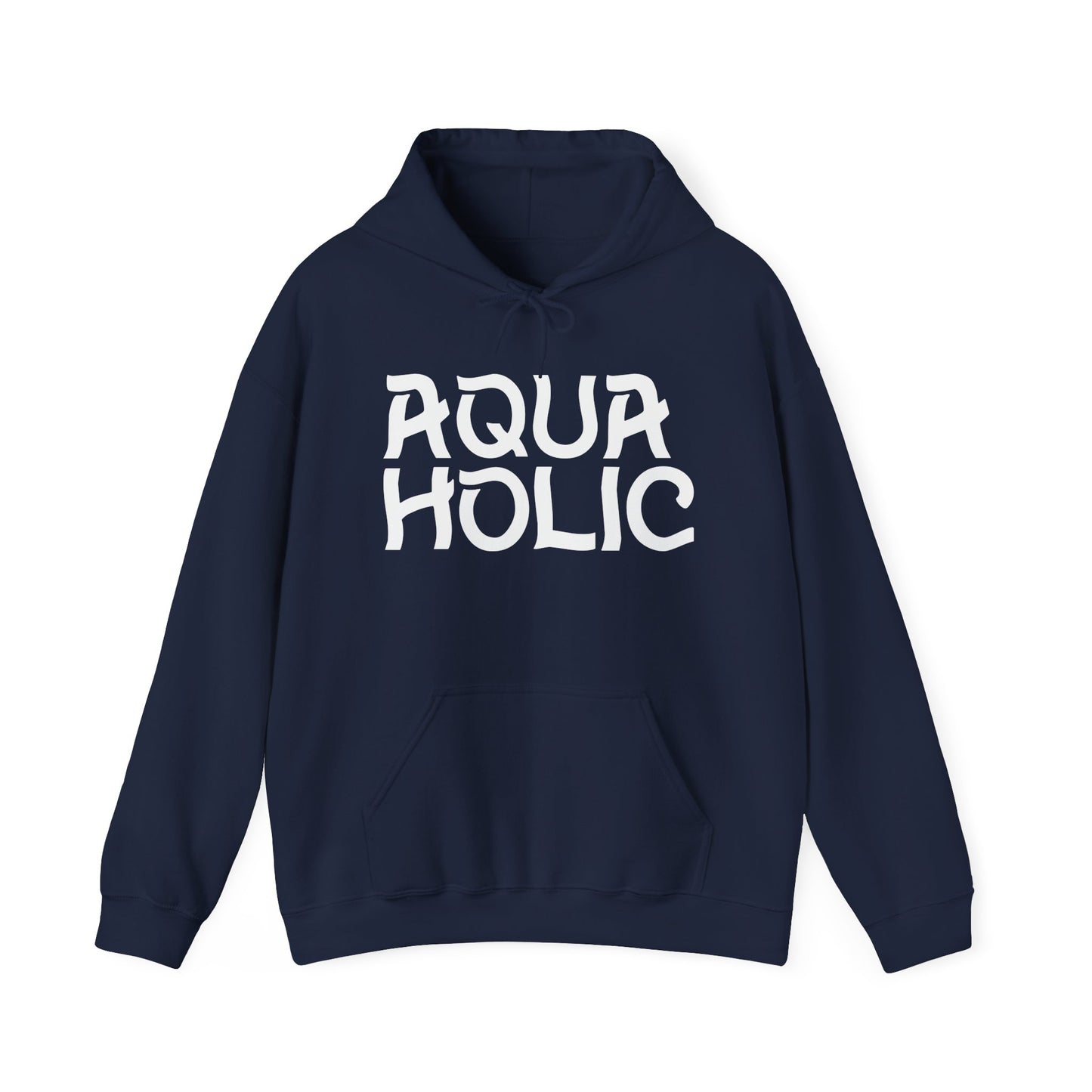 AQUAHOLIC - Premium Unisex Funny Sarcastic Black Hoodie Sweatshirt