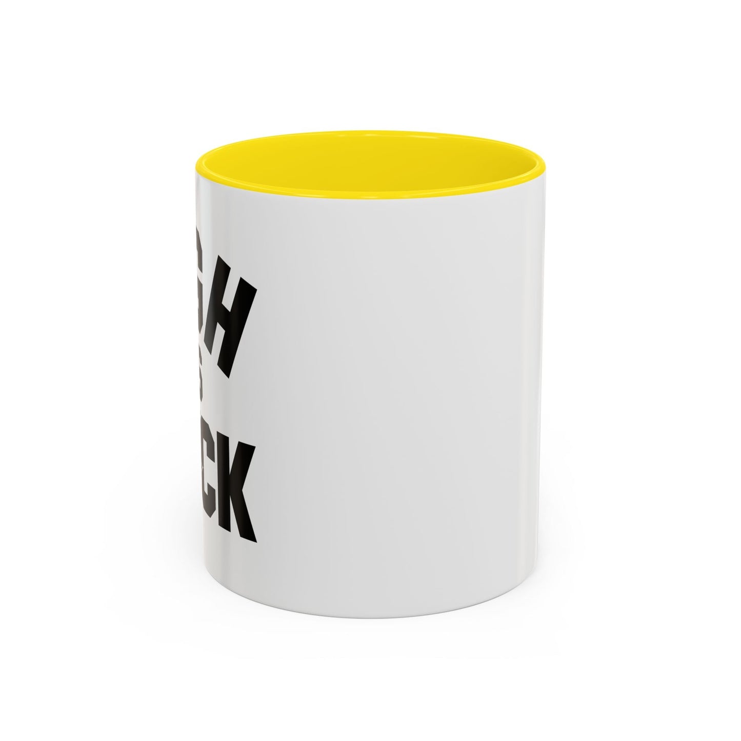 HIGH AS FUCK Accent BiColor Funny Sarcastic Mug