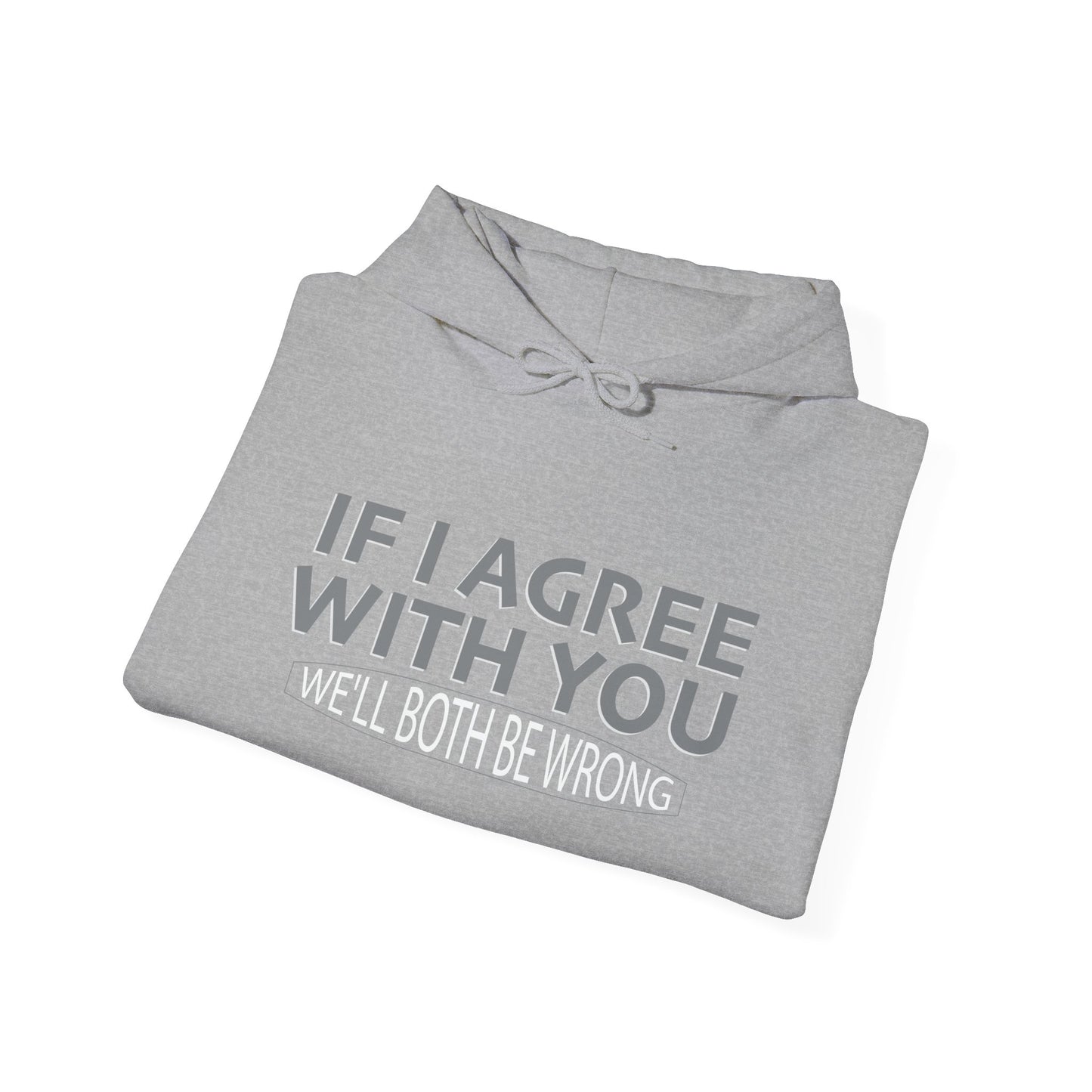 IF I AGREE WITH YOU WRONG - Premium Unisex Funny Sarcastic Black Hoodie Sweatshirt