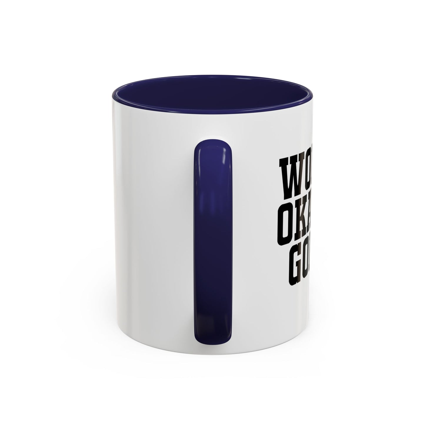 WORLD'S OKAYEST GOLFER Accent BiColor Funny Sarcastic Mug