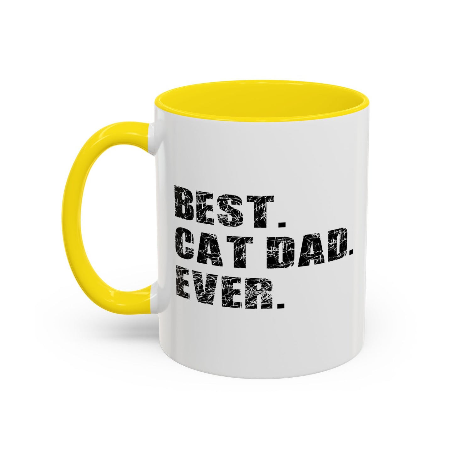 BEST. CAT DAD. EVER. Accent BiColor Mug