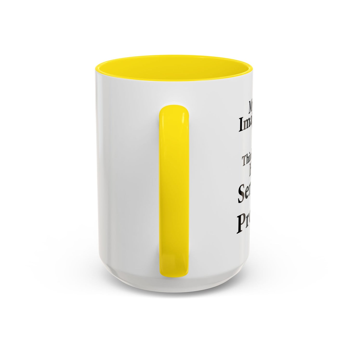 MY IMAGINARY FRIEND THINKS YOU HAVE SERIOUS MENTAL PROBLEMS Accent BiColor Funny Sarcastic Mug