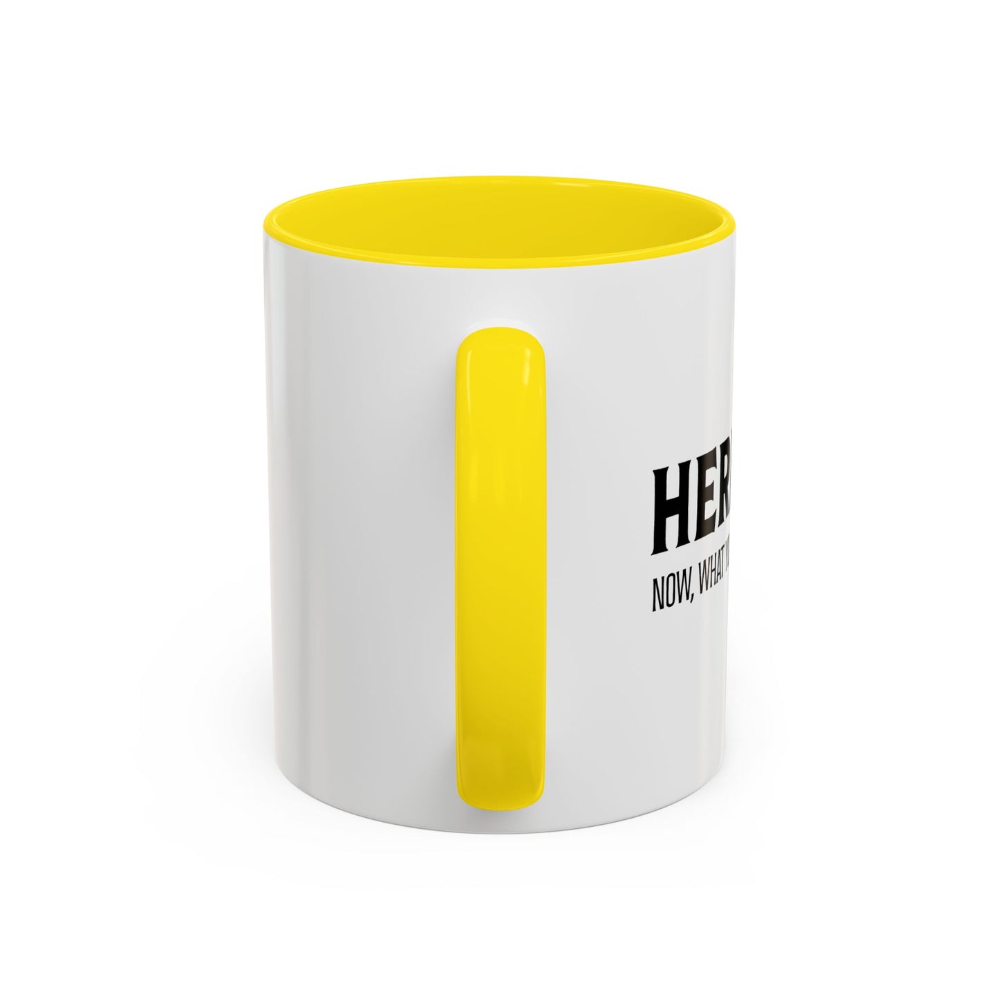 HERE I AM Accent BiColor Funny Sarcastic Mug