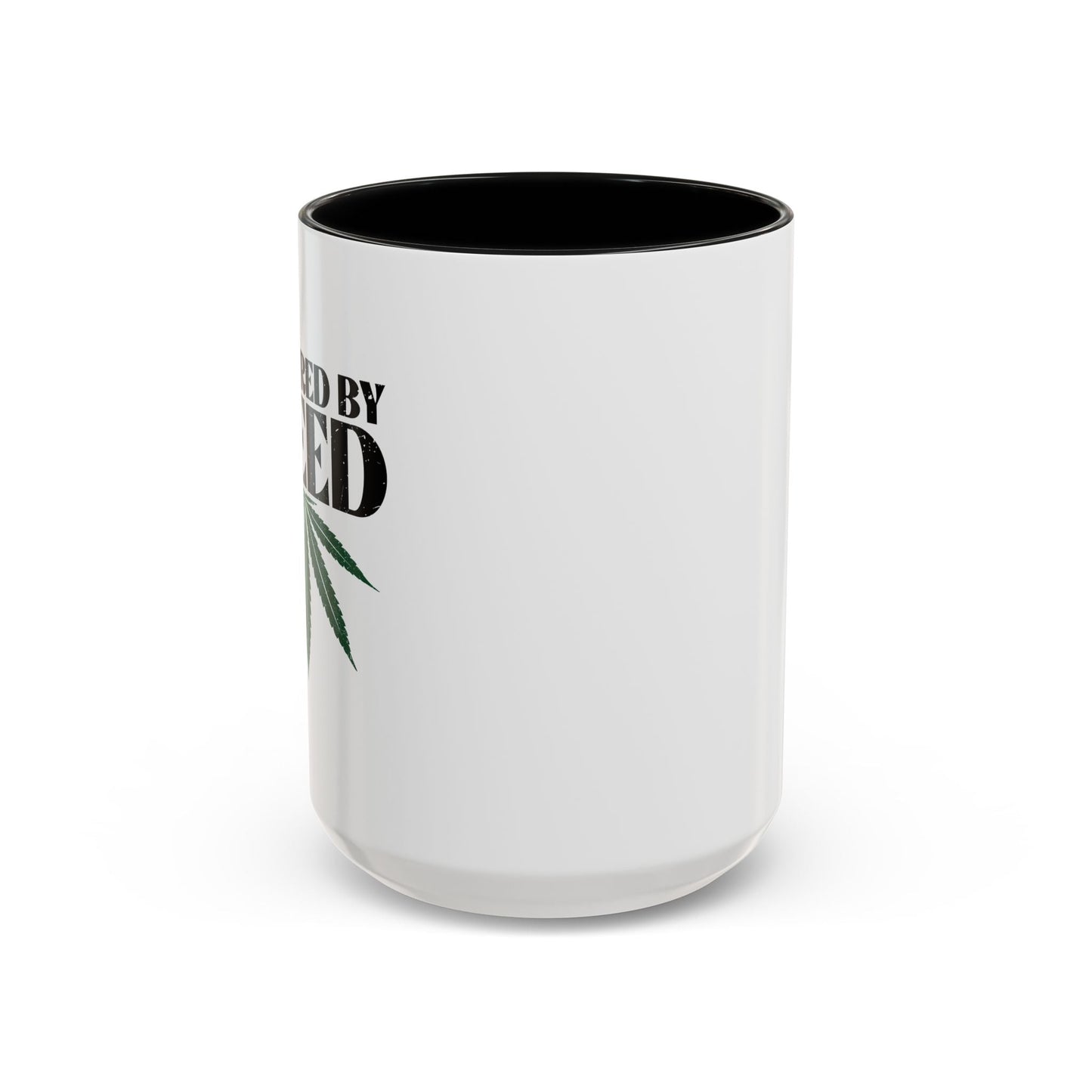 POWERED BY WEED Accent BiColor Funny Sarcastic Mug