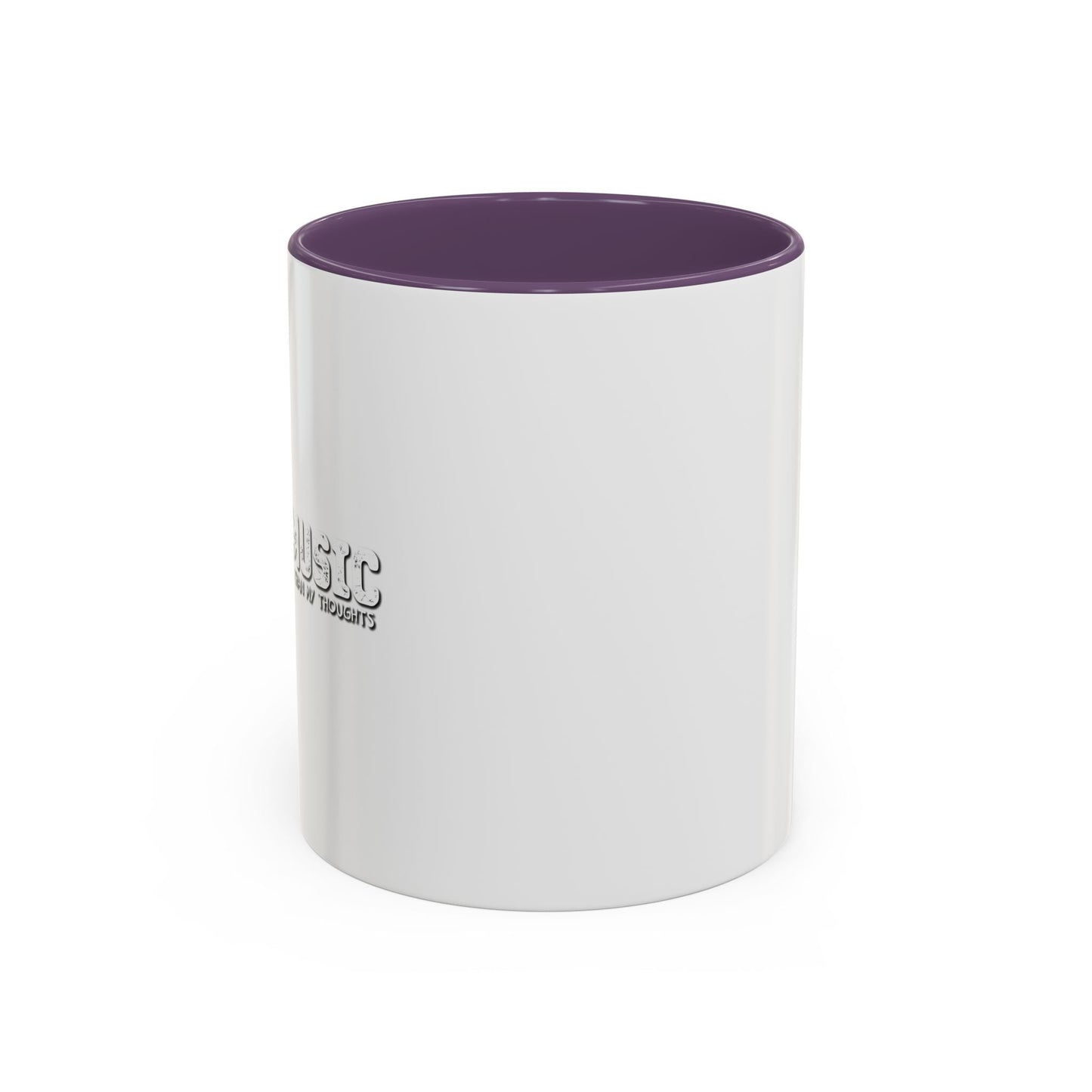 HEAVY METAL THE ONLY THING LOUDER THAN MY THOUGHTS Accent BiColor Mug