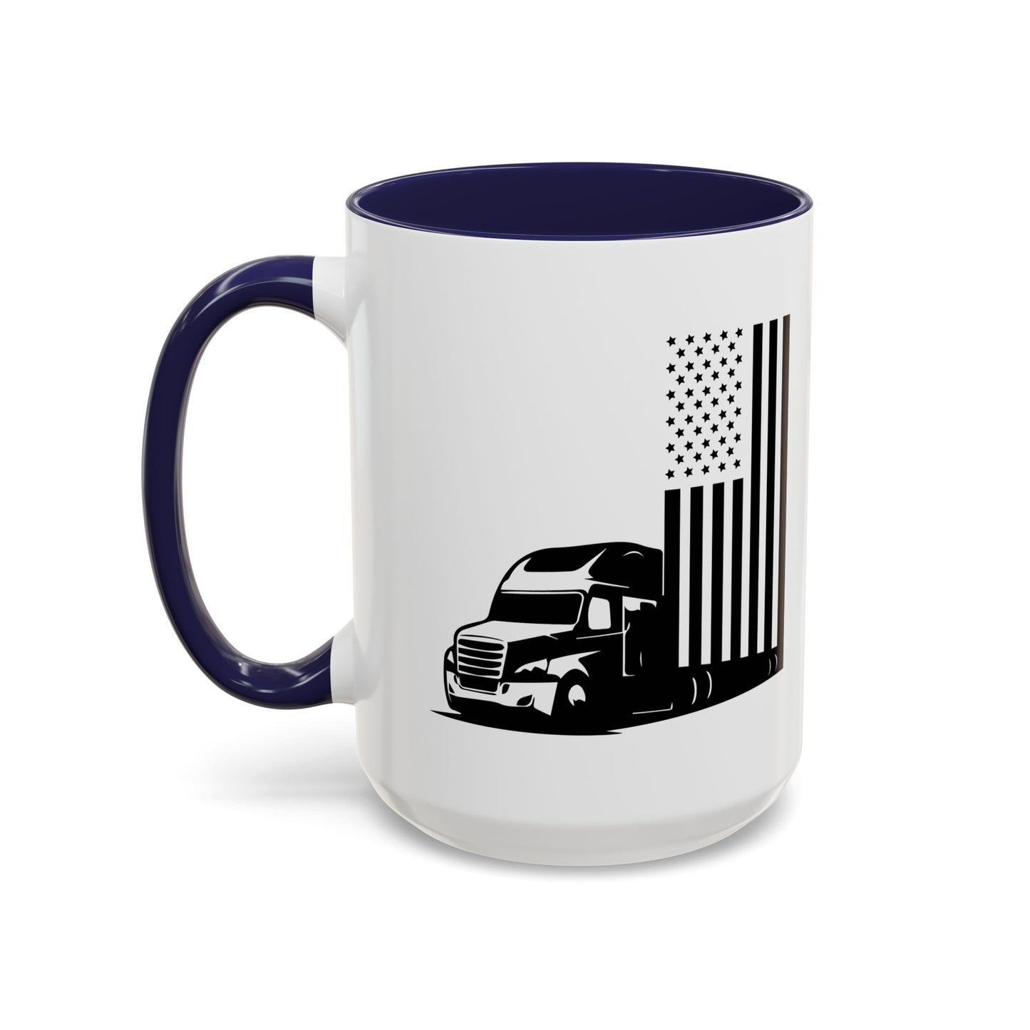 DISTRESS TRUCK AMERICAN FLAG Accent BiColor Funny Sarcastic Mug