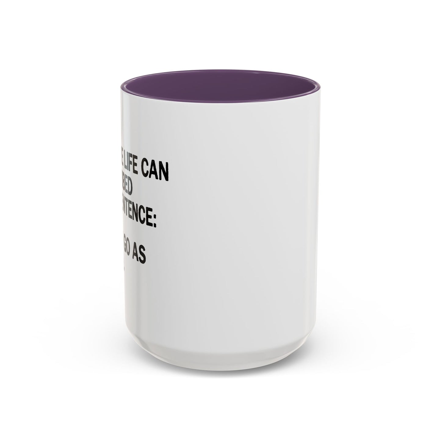 IT DIDN'T GO AS PLANNED. Accent BiColor Funny Sarcastic Mug