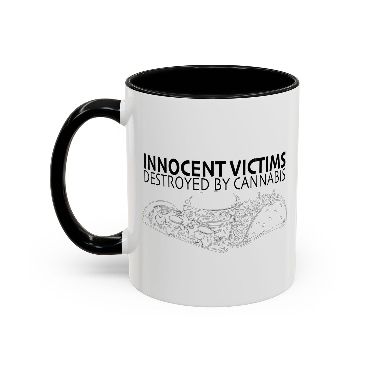 VICTIMS OF CANNABIS Accent BiColor Funny Sarcastic Mug