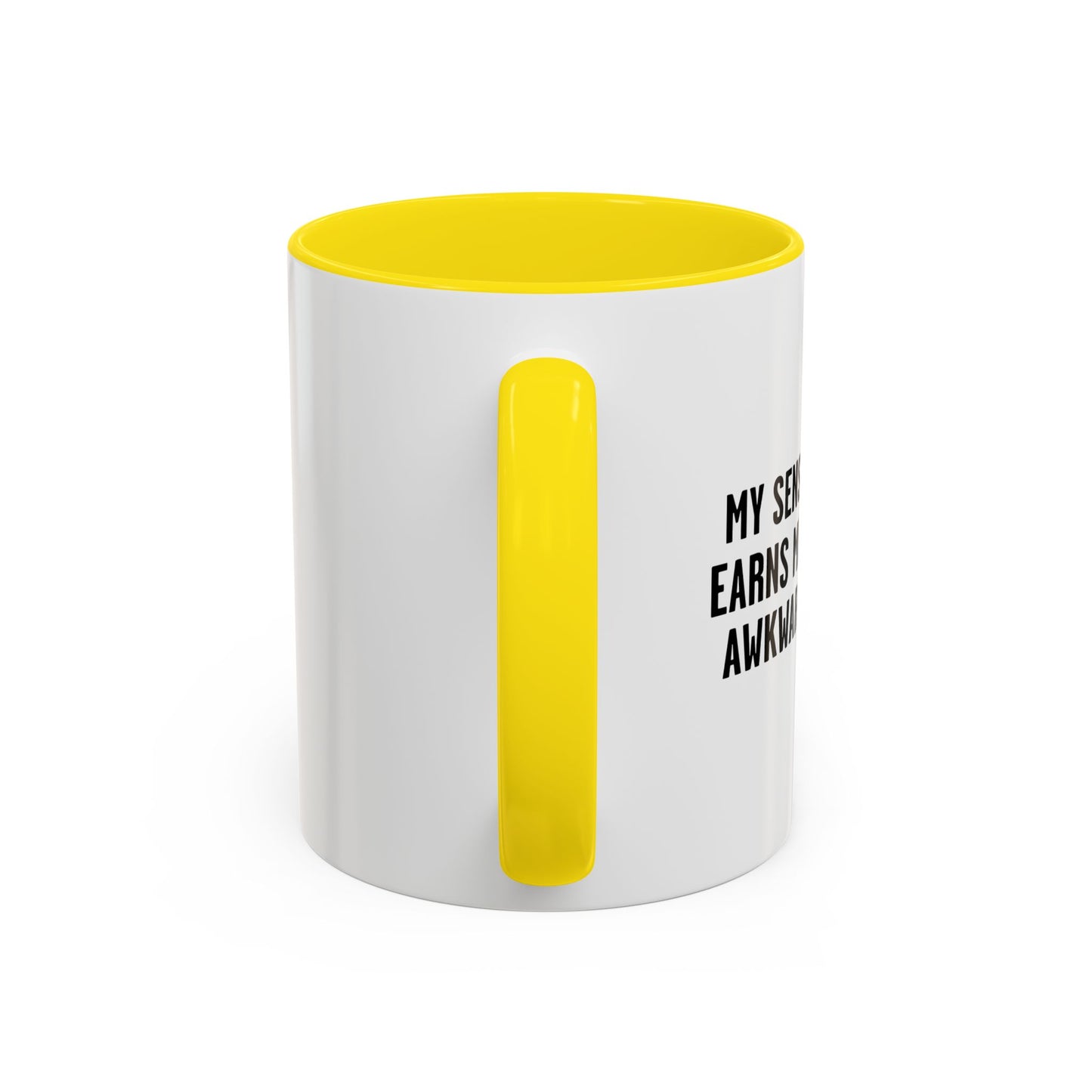 COUNTLESS AWKWARD GLANCES Accent BiColor Funny Sarcastic Mug