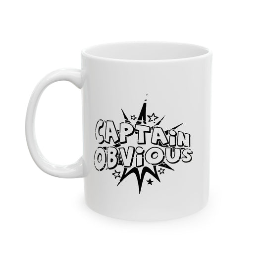 CAPTAIN OBVIOUS FUNNY SARCASTIC MUG