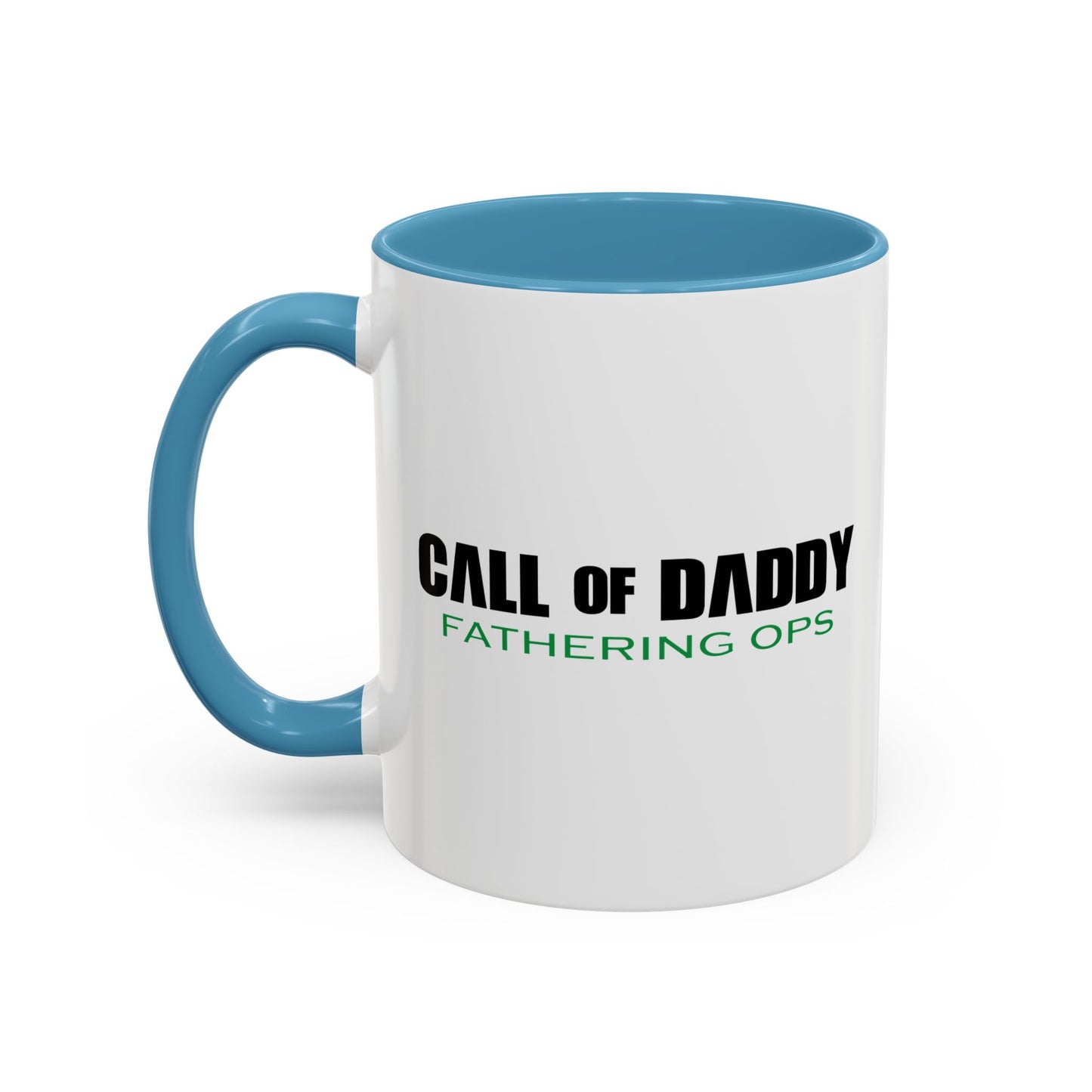 CALL OF DADDY FATHER OPS BLACK Accent BiColor Funny Sarcastic Mug