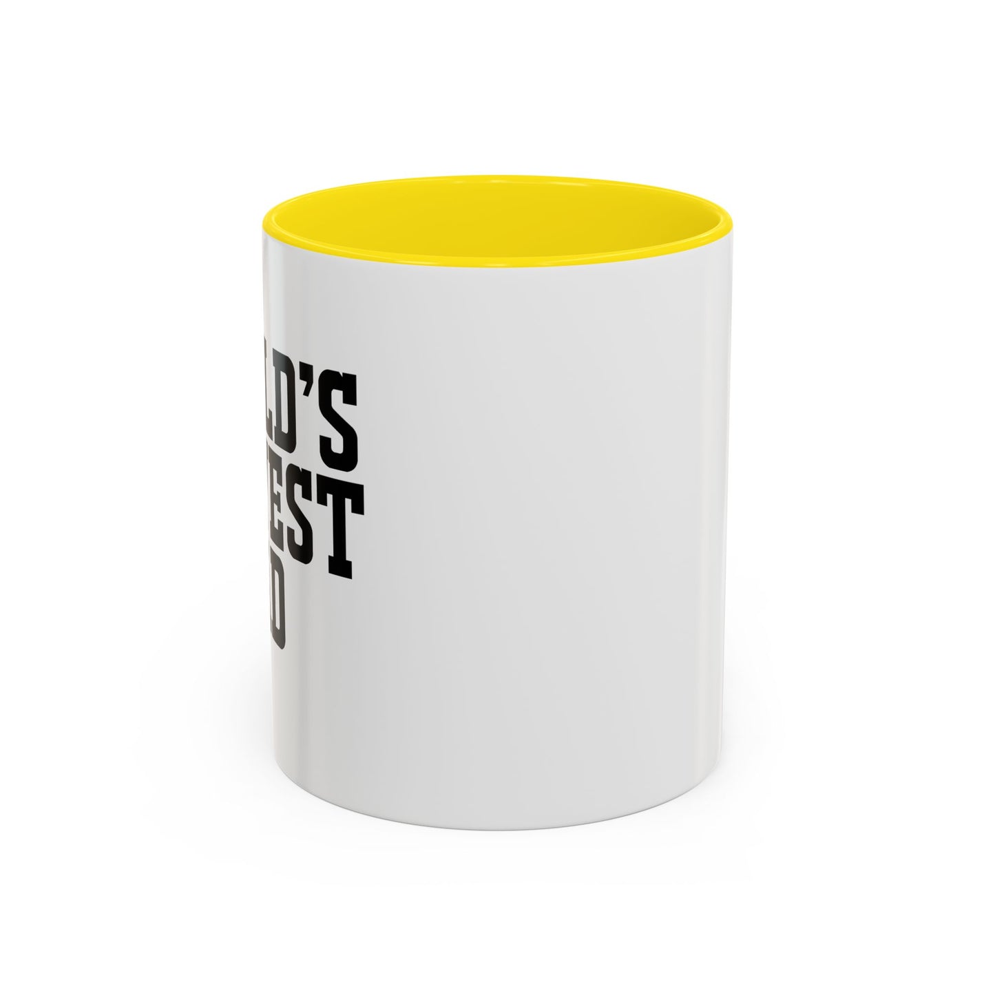 WORLD'S OKAYEST DAD Accent BiColor Funny Sarcastic Mug