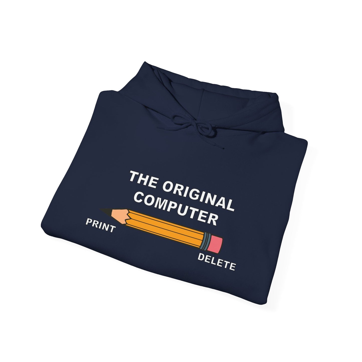 THE ORIGINAL COMPUTER - Premium Unisex Funny Sarcastic Black Hoodie Sweatshirt