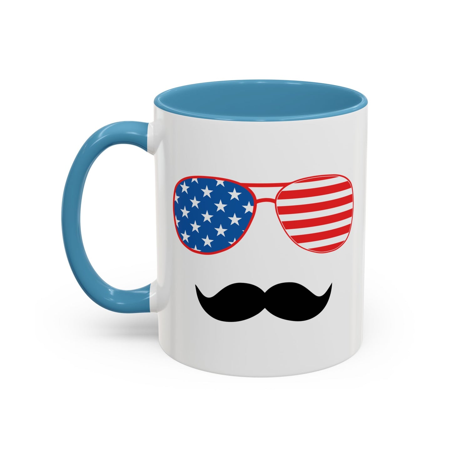 4TH OF JULY SUNGLASSES Accent BiColor Funny Sarcastic Mug