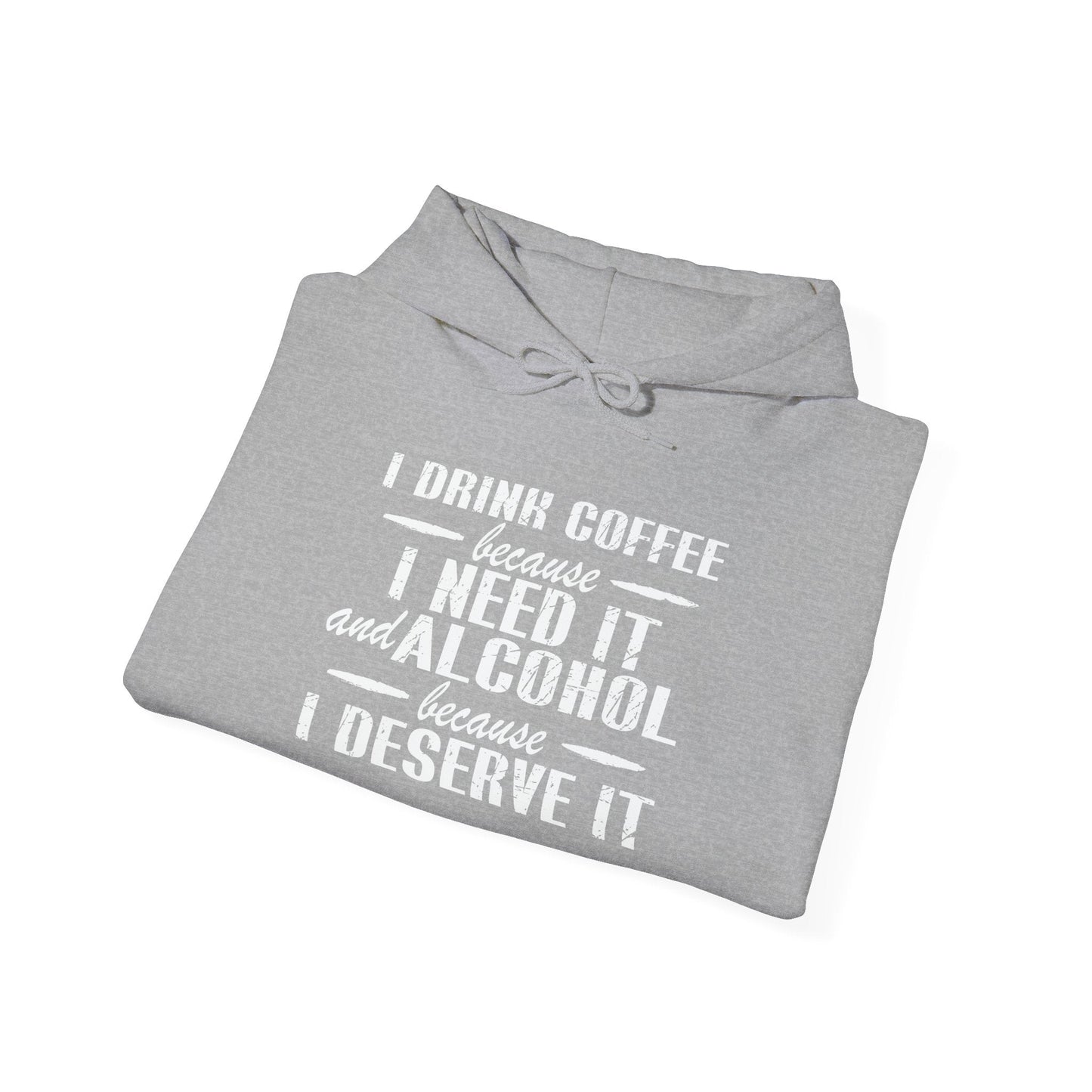 BECAUSE I DESERVE IT - Premium Unisex Funny Sarcastic Black Hoodie Sweatshirt