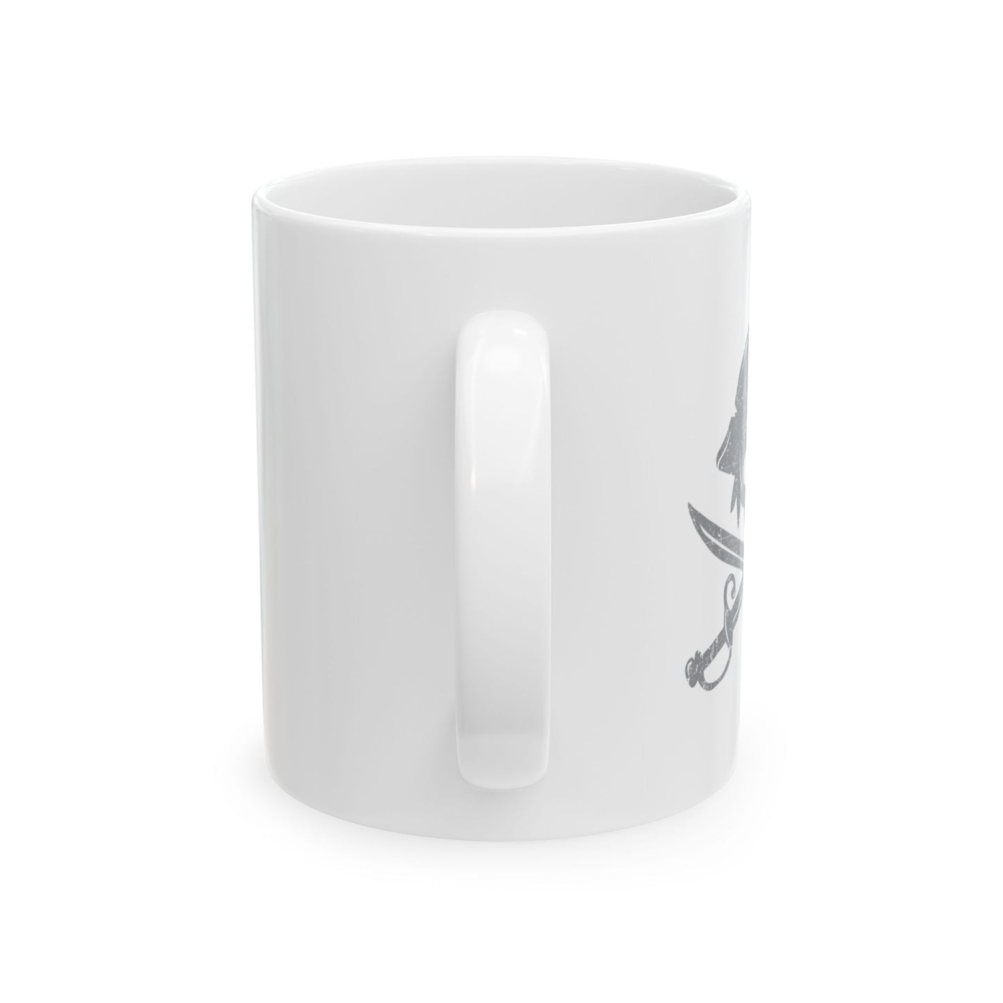 CROSS SWORDS FUNNY SARCASTIC WHITE MUG