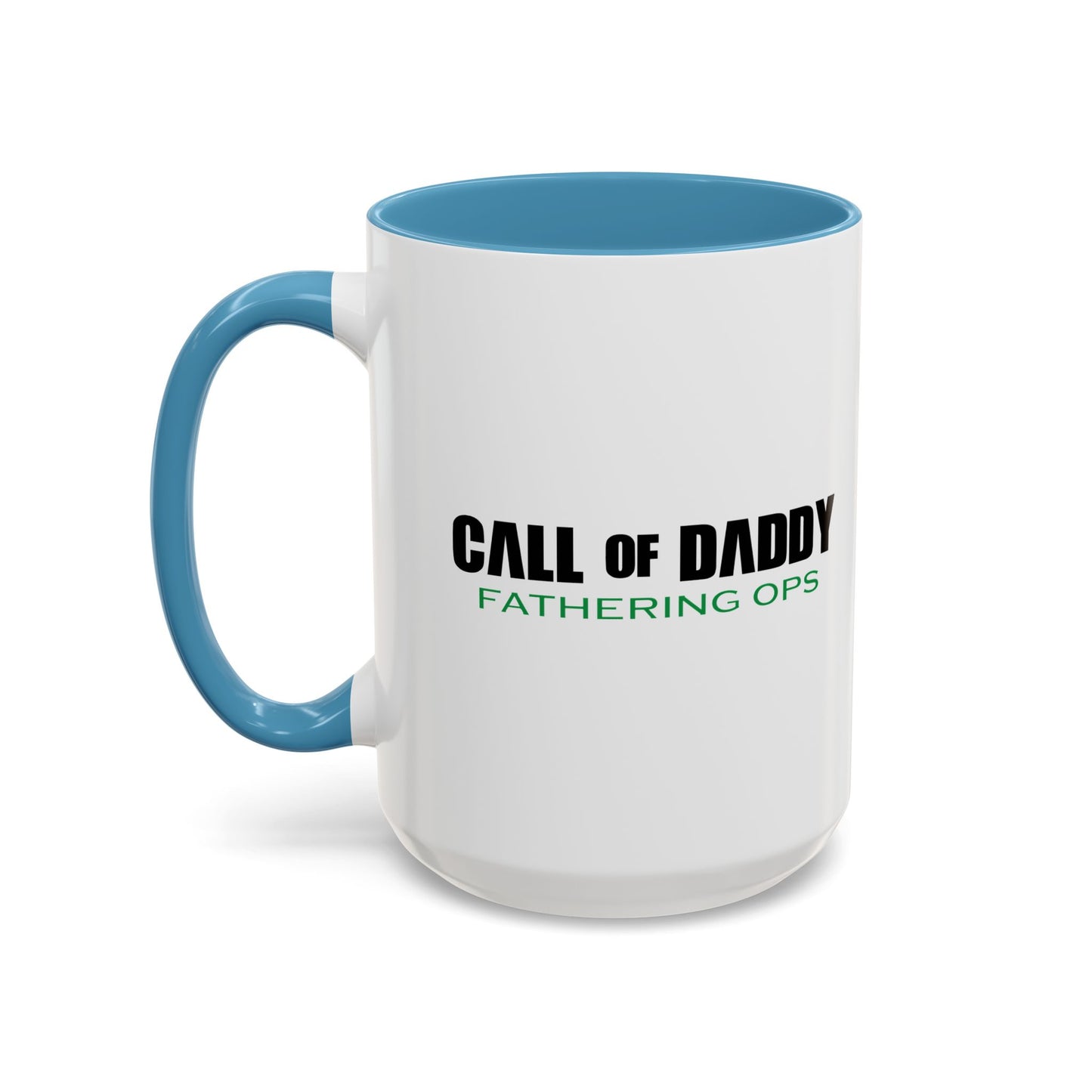 CALL OF DADDY FATHER OPS BLACK Accent BiColor Funny Sarcastic Mug