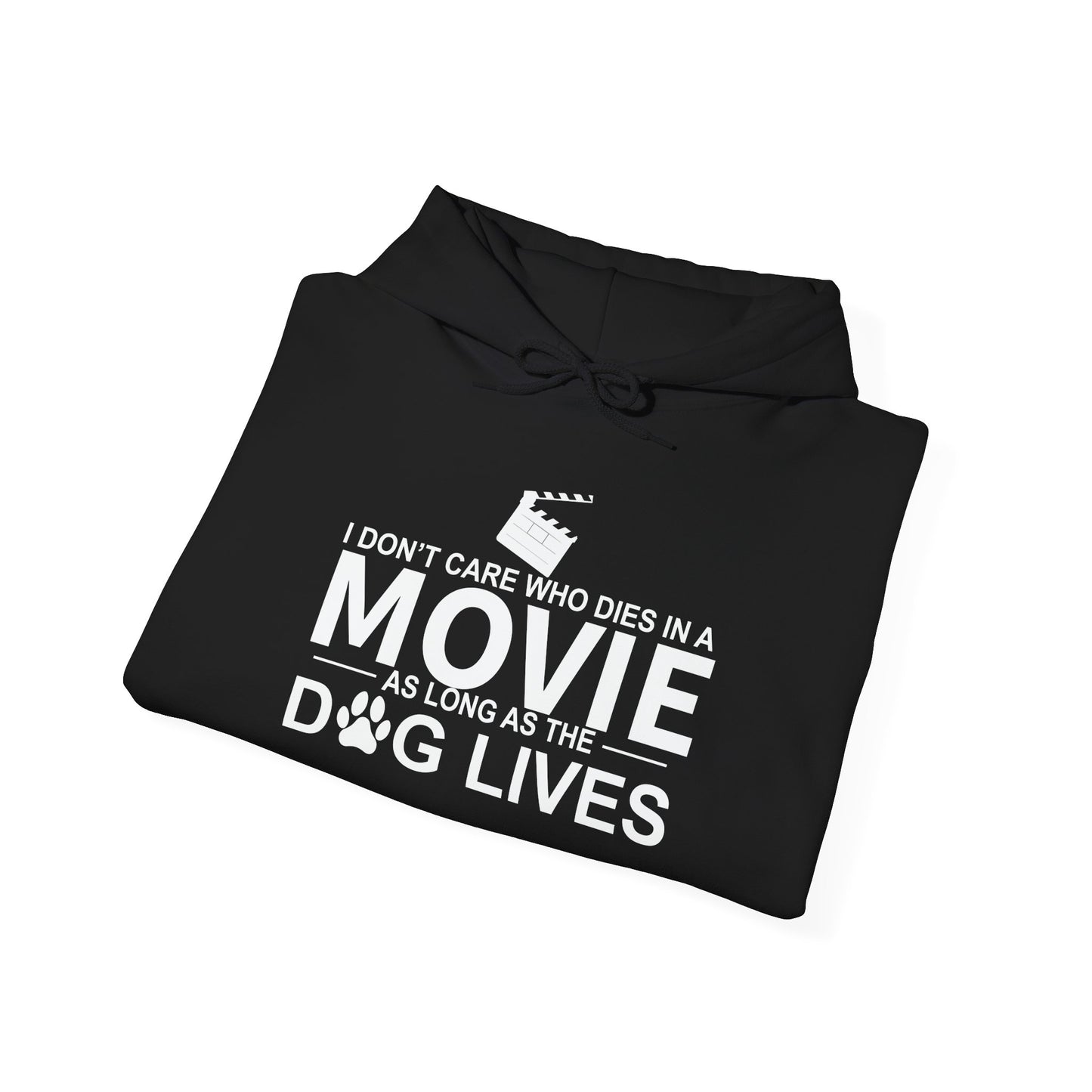 AS LONG AS MY DOG LIVES - Premium Unisex Funny Sarcastic Black Hoodie Sweatshirt