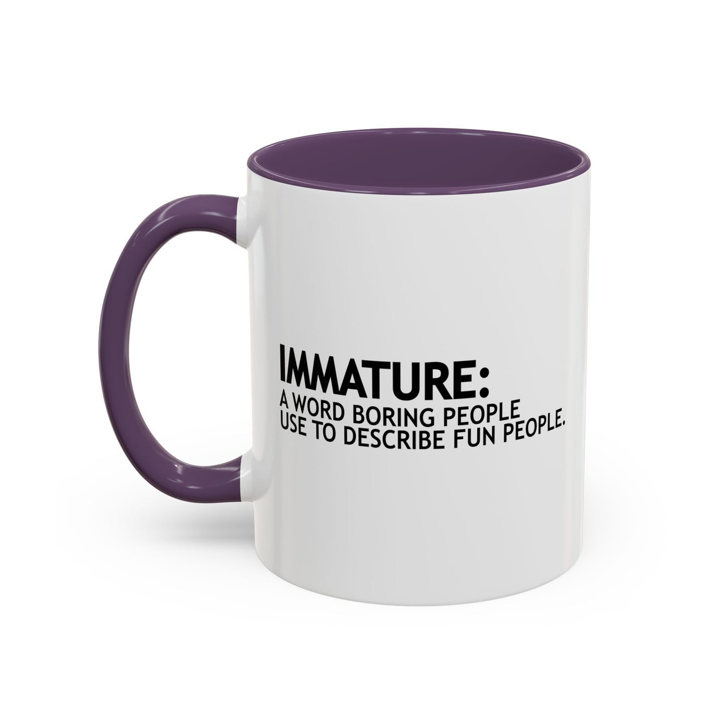 DESCRIBE FUN PEOPLE Accent BiColor Funny Sarcastic Mug