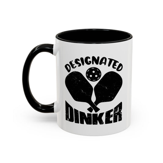 DESIGNATED DRINKER Accent BiColor Funny Sarcastic Mug