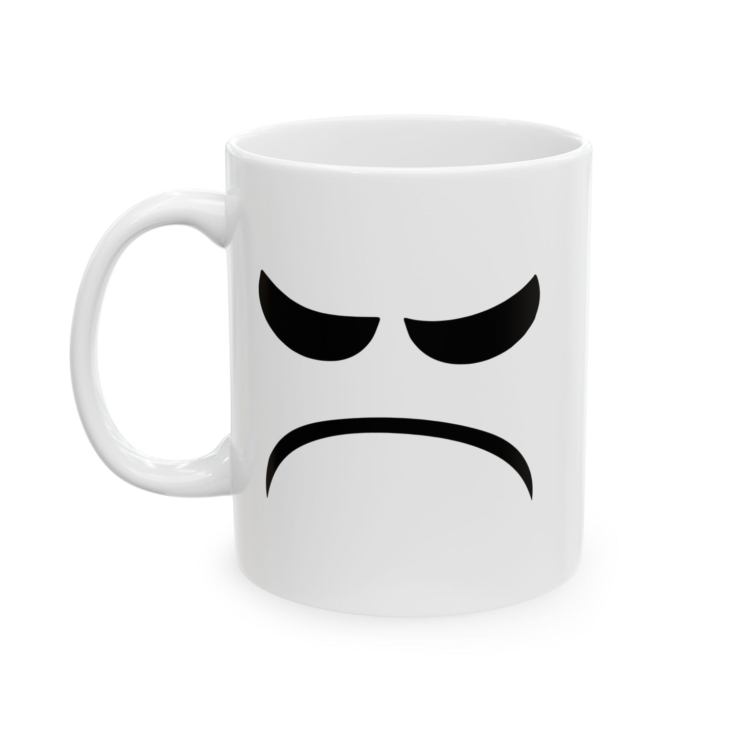 MAD SMILE FUNNY SARCASTIC WHITE MUG