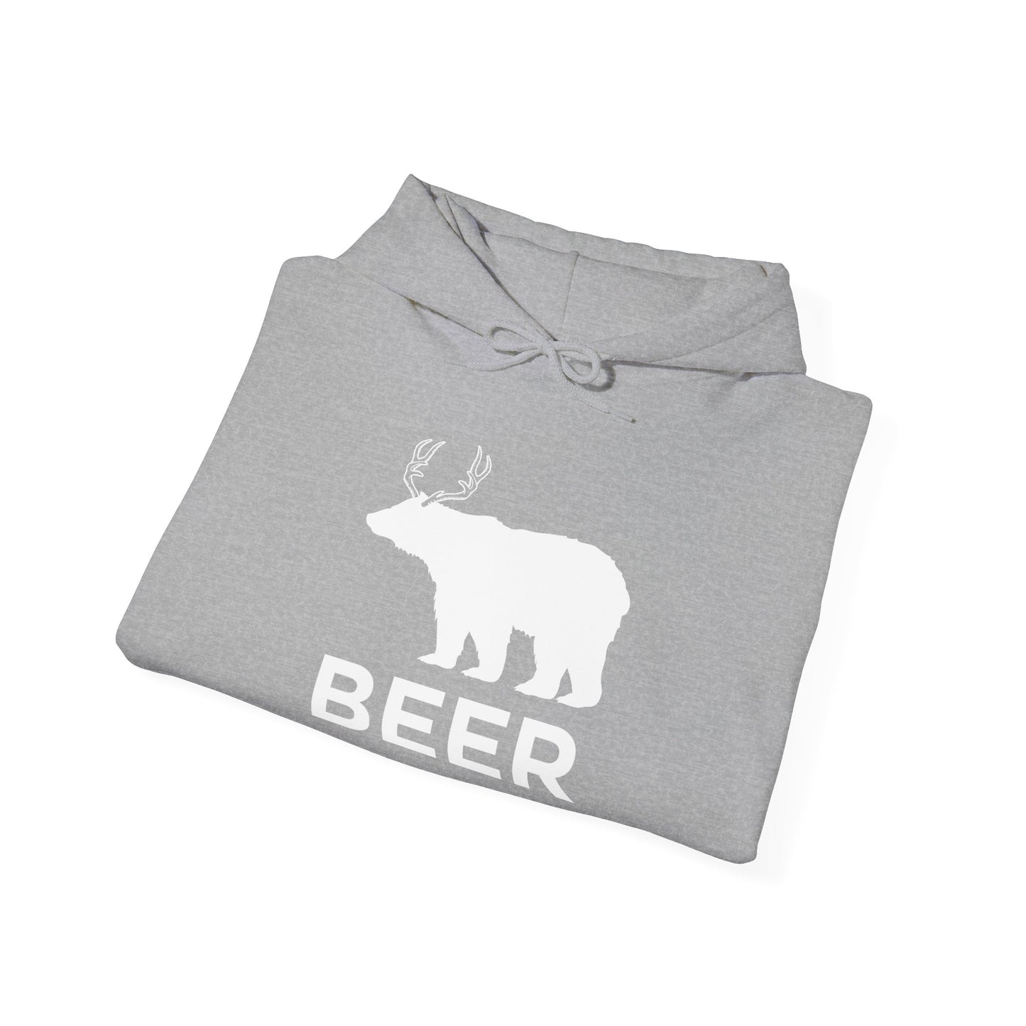 BEER ANIMAL - Premium Unisex Funny Sarcastic Black Hoodie Sweatshirt