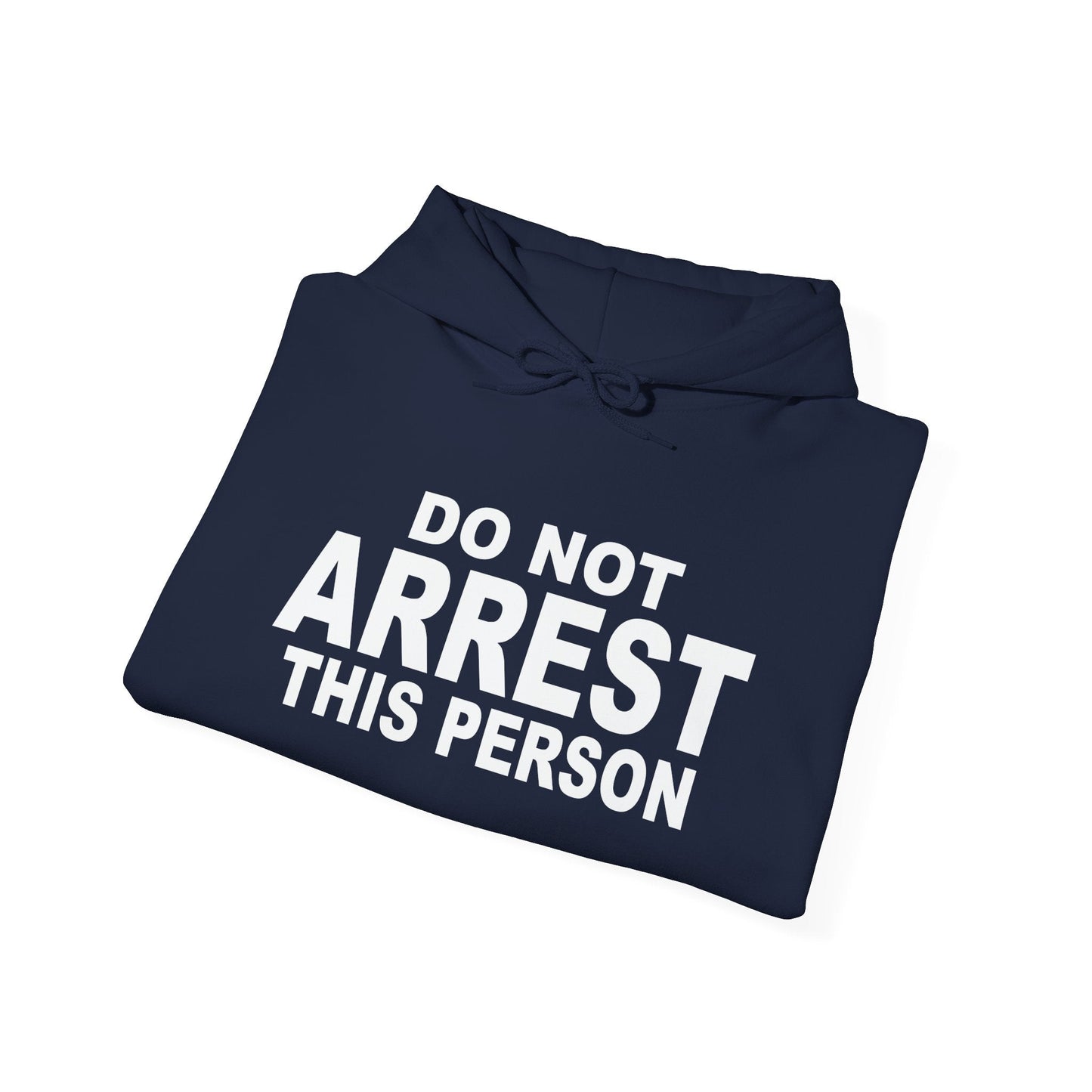 DO NOT ARREST THIS PERSON - Premium Unisex Funny Sarcastic Black Hoodie Sweatshirt