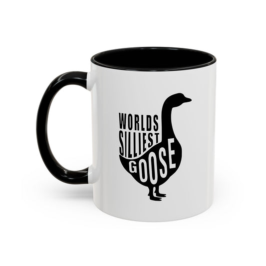 WORLDS SILLIEST GOOSE Accent BiColor Funny Sarcastic Mug