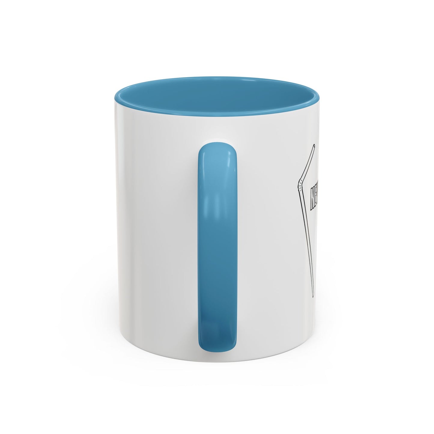 NEVER FORGET THE STRAW Accent BiColor Funny Sarcastic Mug