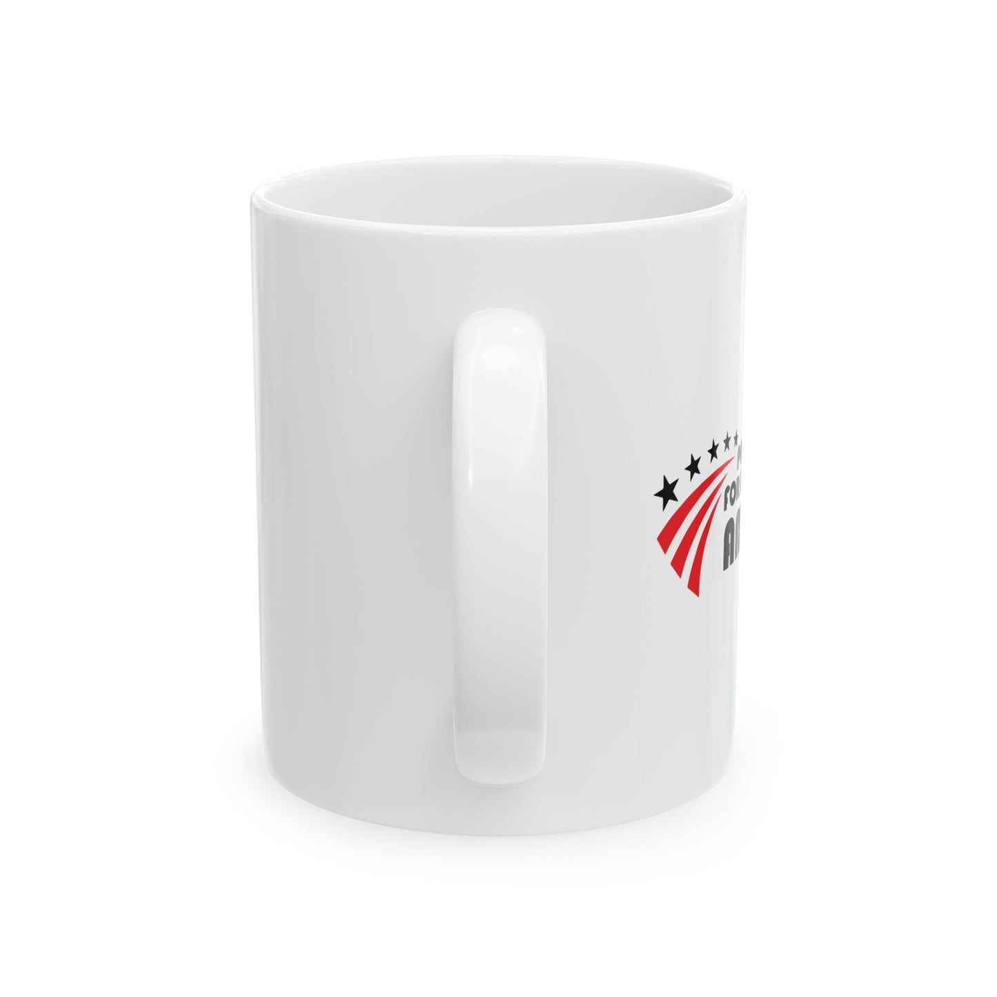 IDIOT FREE AMERICA FUNNY SARCASTIC WHITE MUG