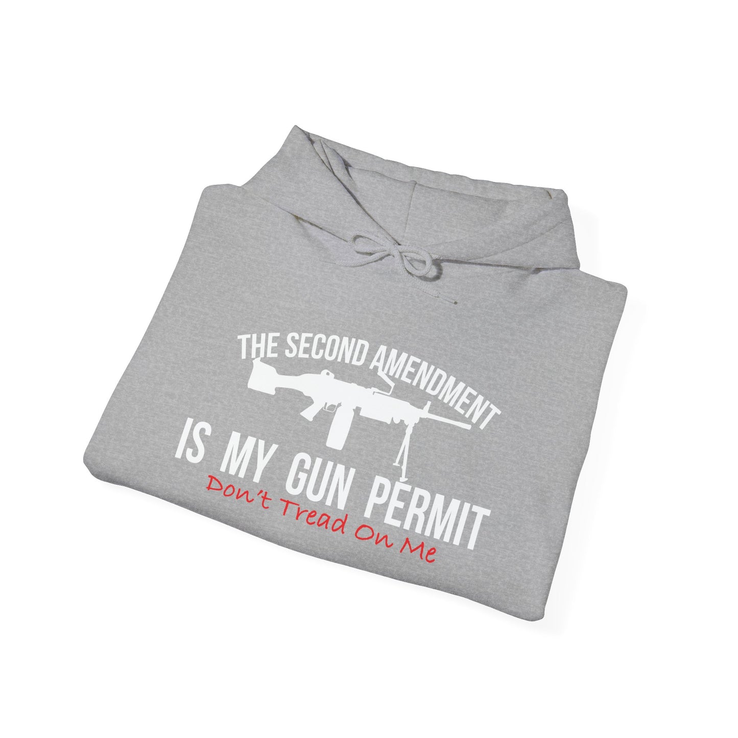 THE SECOND AMENDMENT IS MY GUN PERMIT - Premium Unisex Funny Sarcastic Black Hoodie Sweatshirt