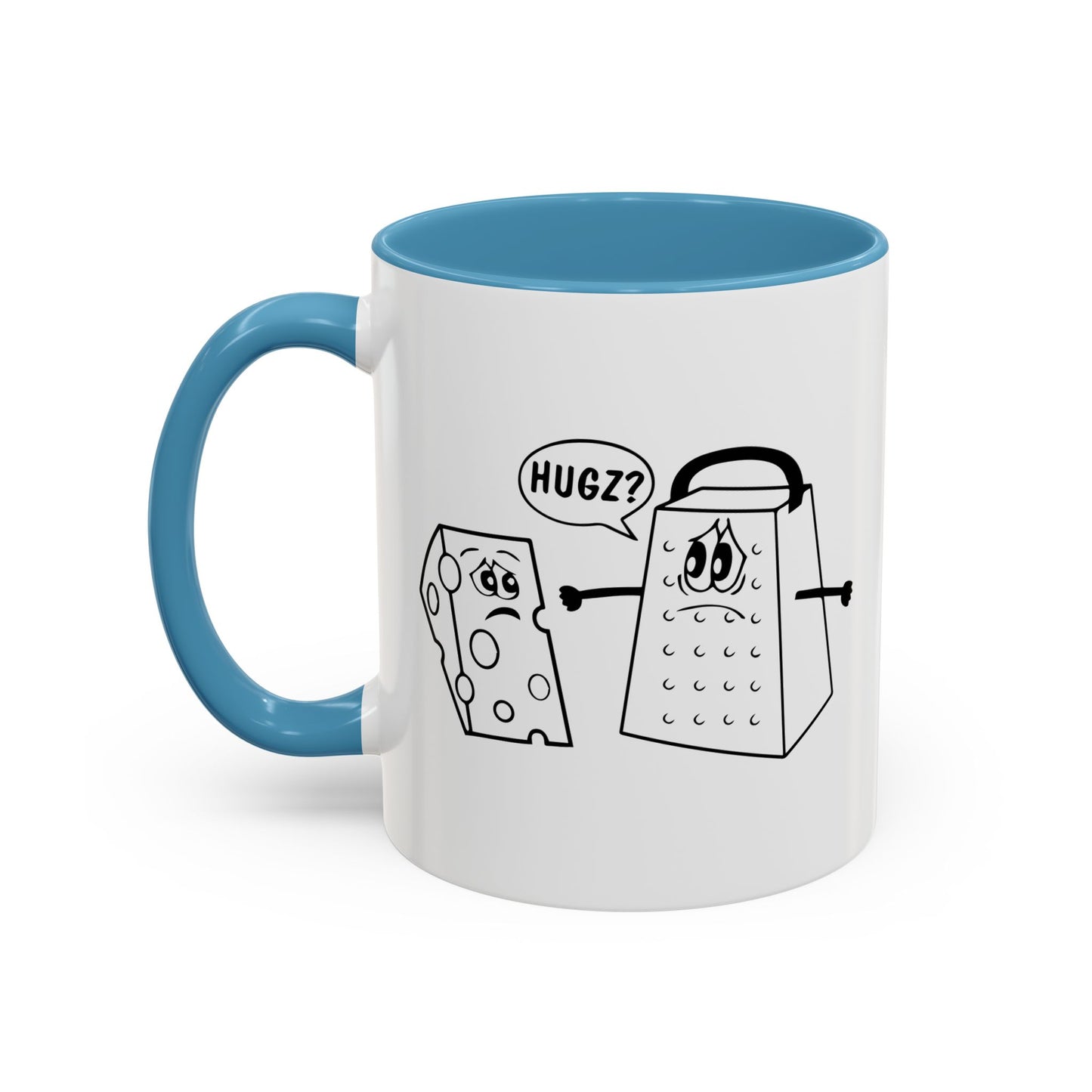 HUGZ? Accent BiColor Funny Sarcastic Mug