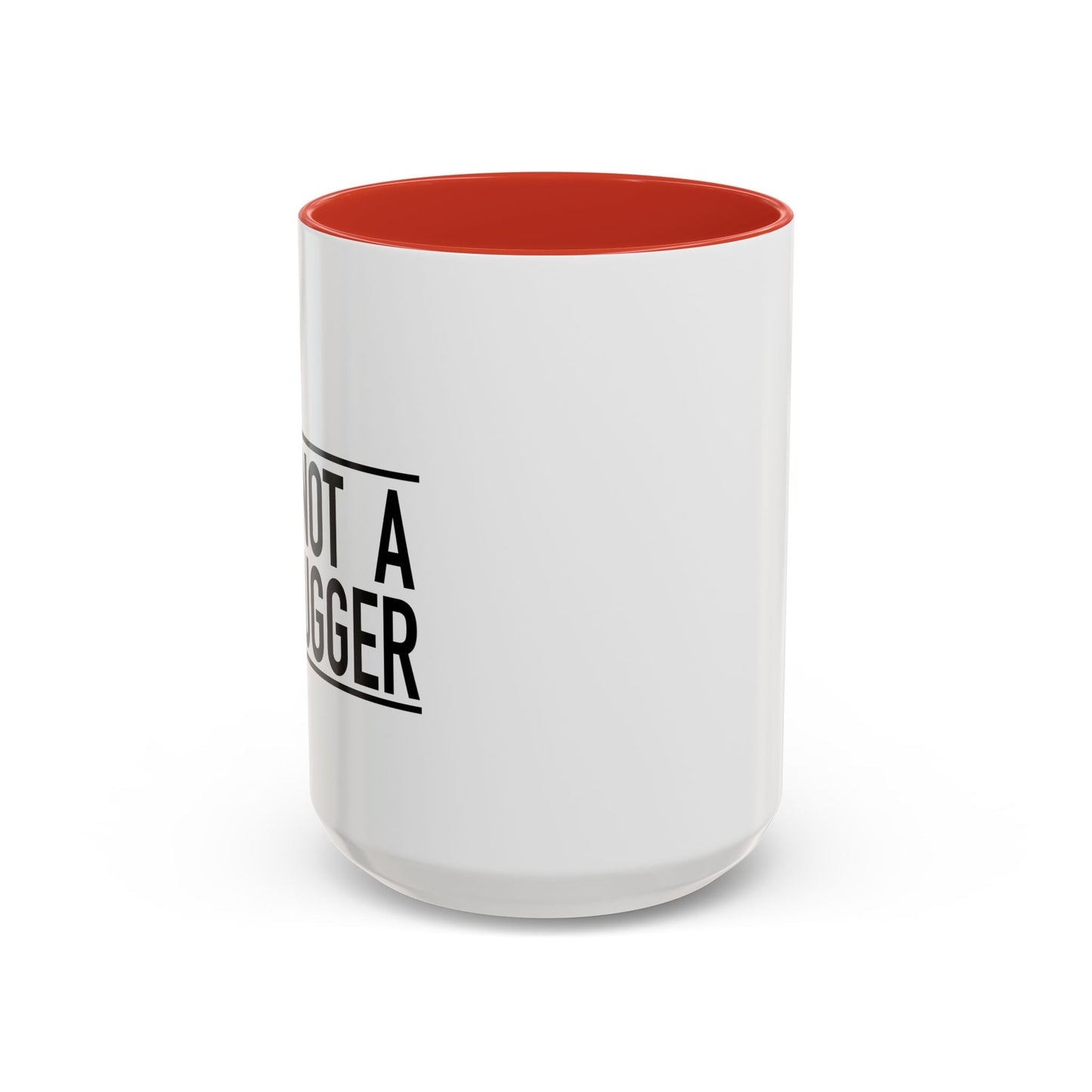 NOT A HUGGER Accent BiColor Funny Sarcastic Mug