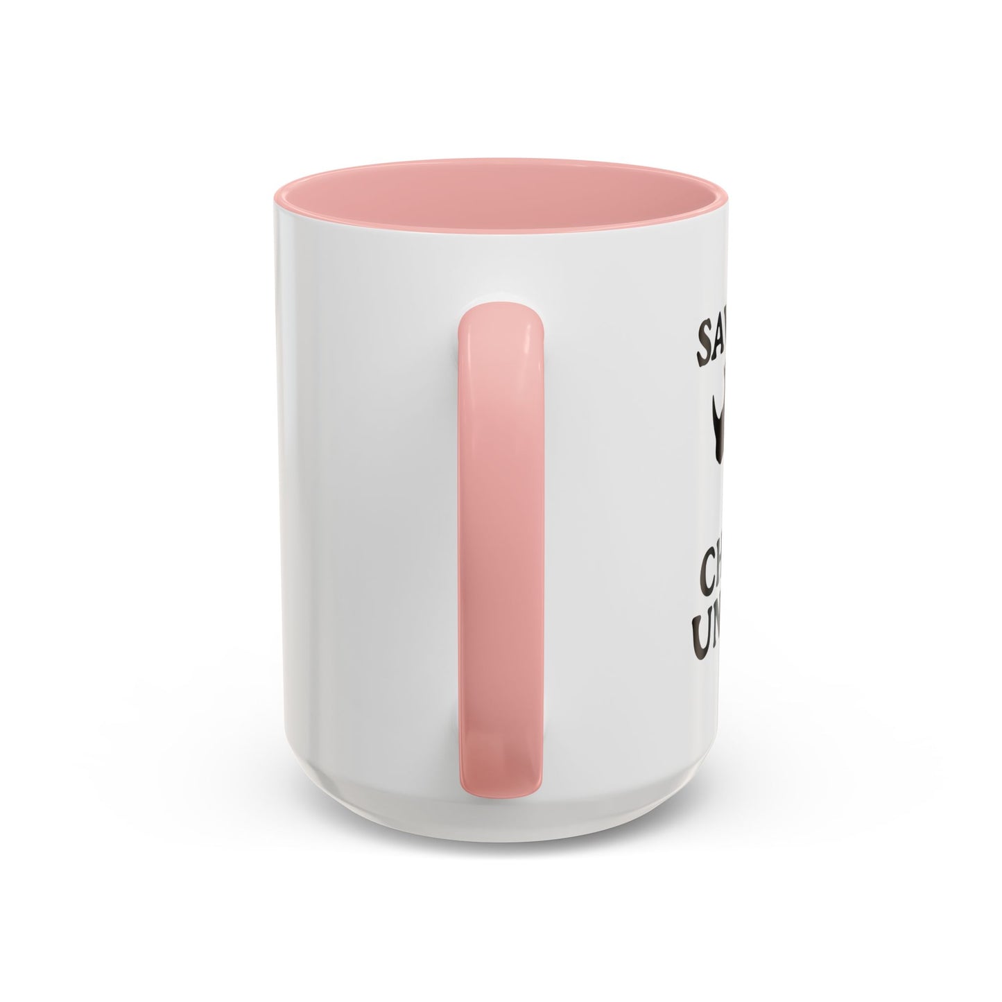 SAVE THE CHUBBY UNICORN Accent BiColor Funny Sarcastic Mug