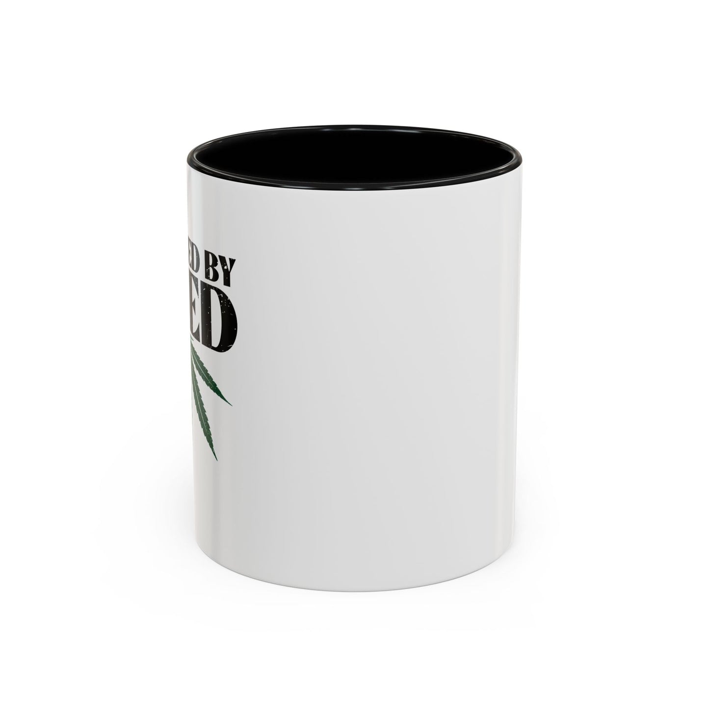 POWERED BY WEED Accent BiColor Funny Sarcastic Mug