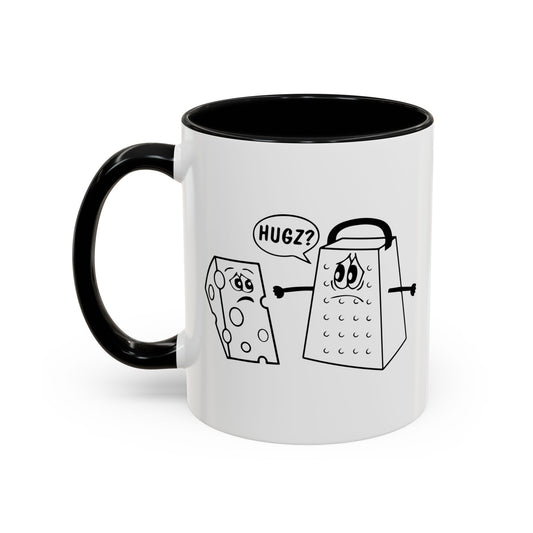 HUGZ? Accent BiColor Funny Sarcastic Mug